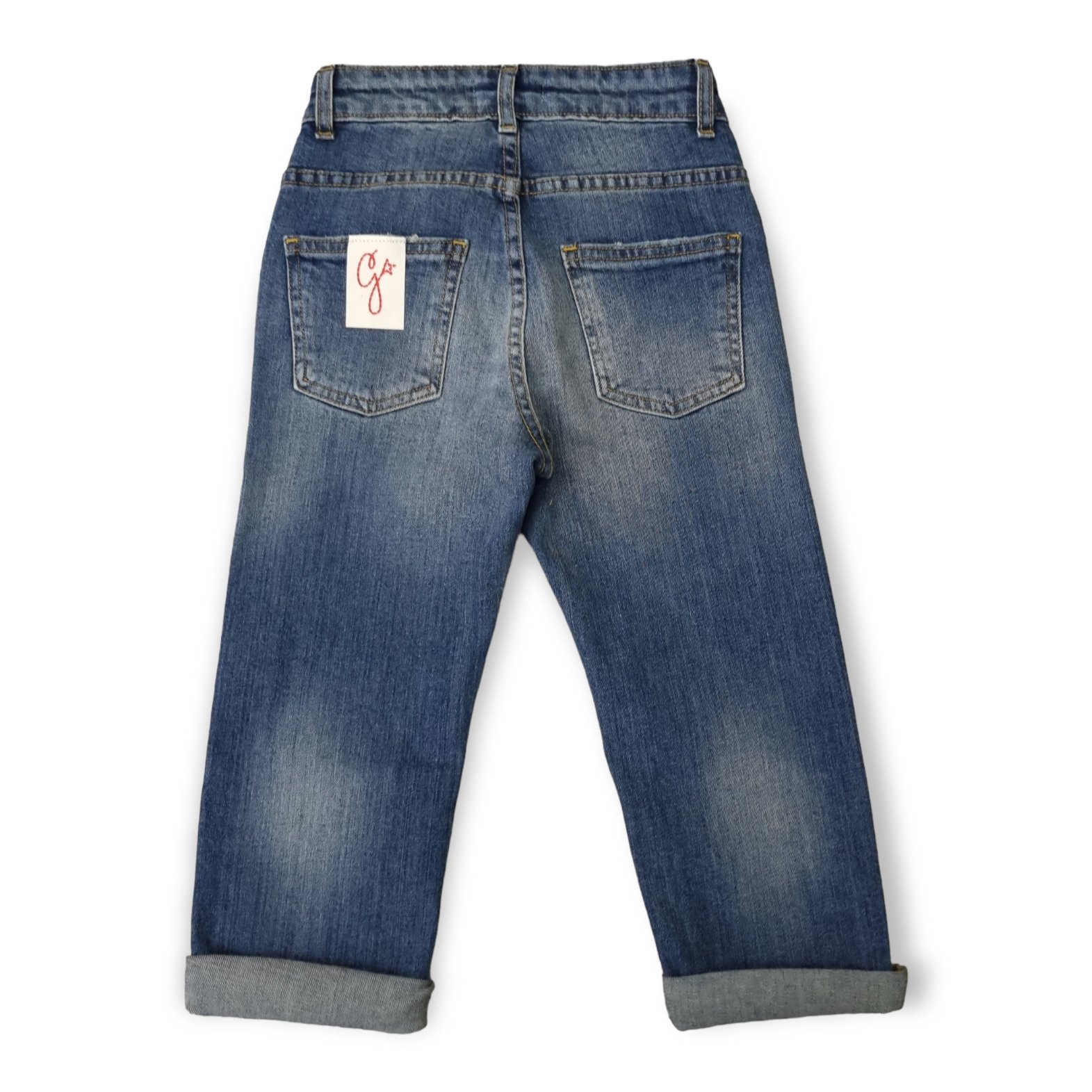 Golden Goose Kids Logo Patch Straight-Leg Jeans