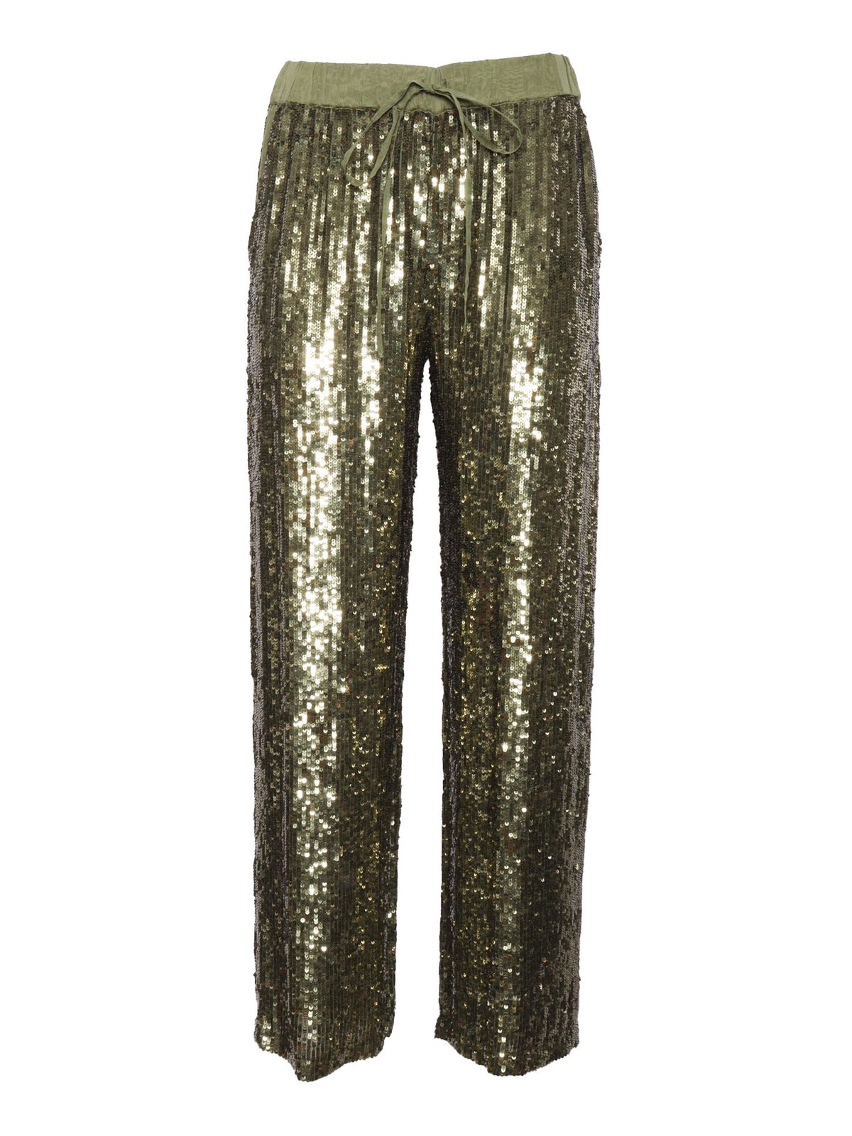 P.A.R.O.S.H. Sequin Embellished Wide-Leg Pants