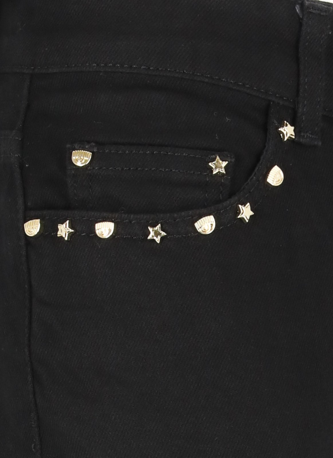 Chiara Ferragni Stud-Embellished Straight-Leg Jeans 1 Chiara Ferragni Stud-Embellished Straight-Leg Jeans
