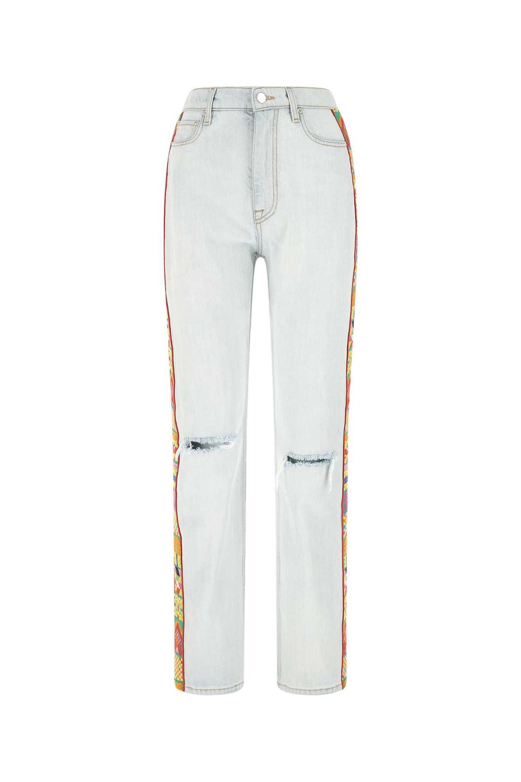Etro Embroidered Edge Ripped Jeans