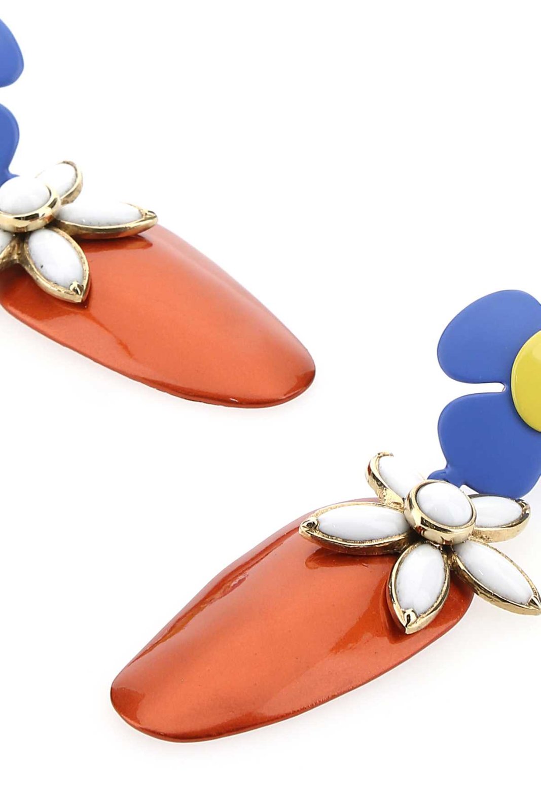 Saint Laurent Flower Strawberry Pendant Clip-On Earrings