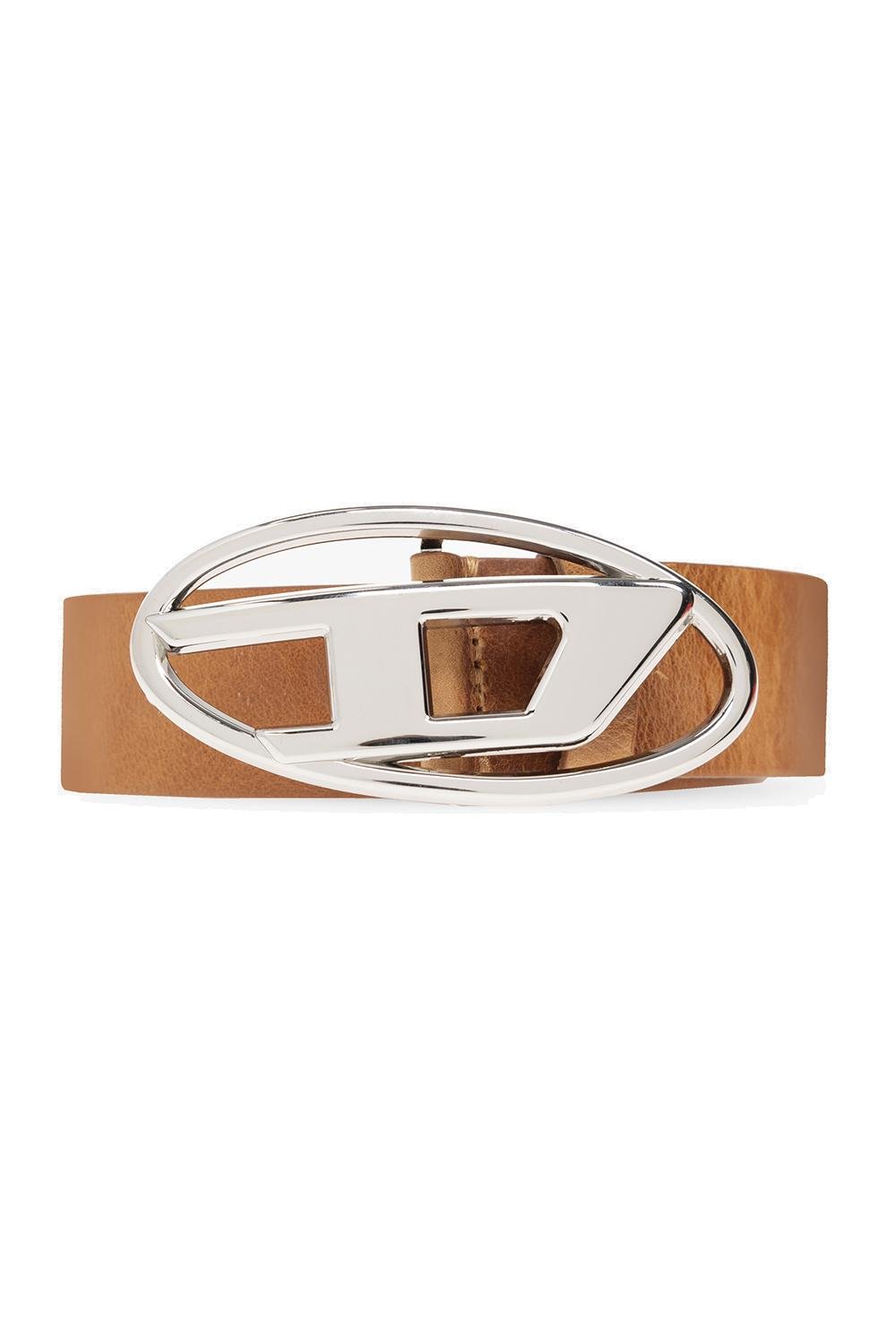 Diesel B-1Dr Logo Plaque Buckled Belt