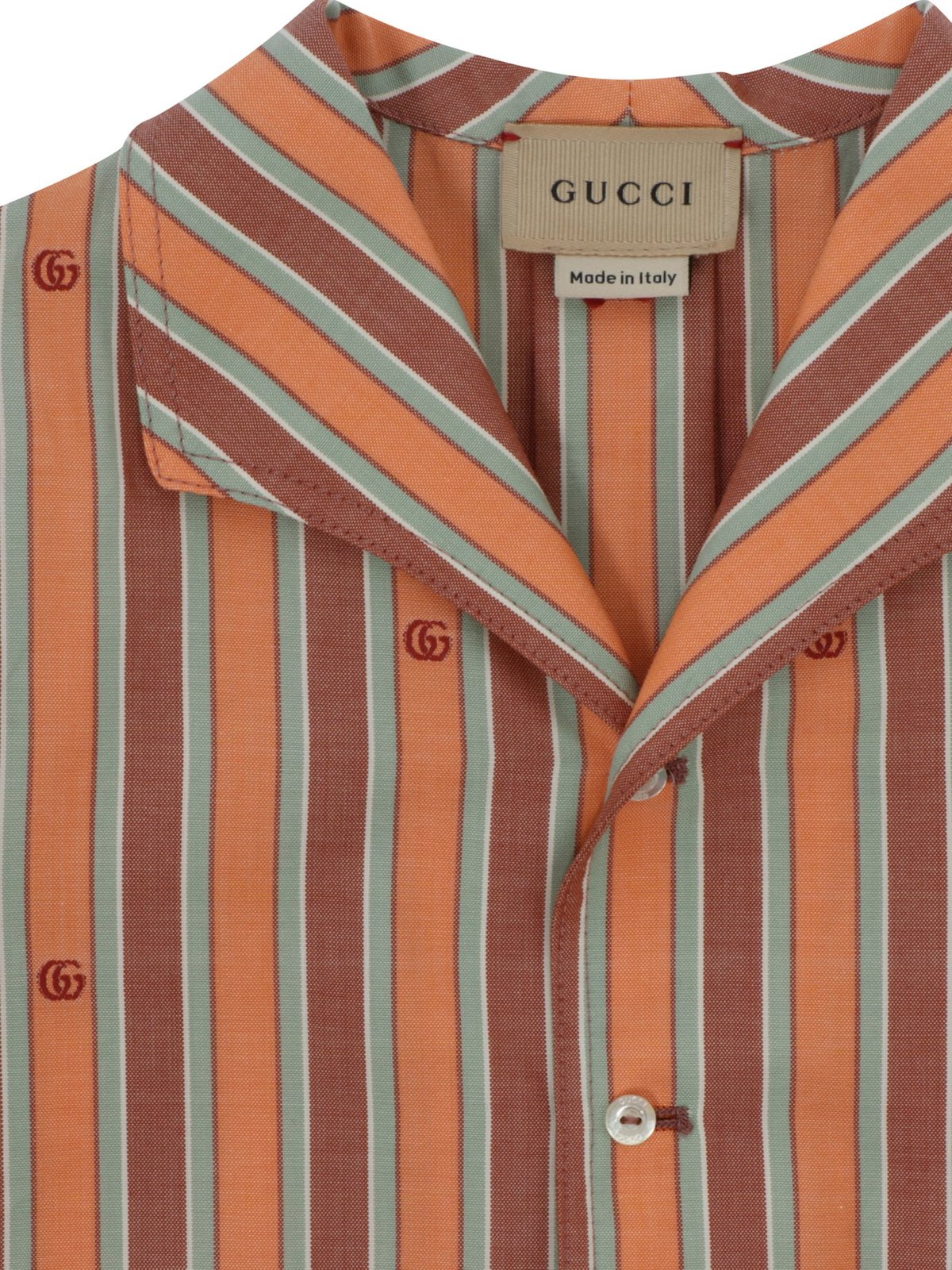 Gucci Kids Striped Short-Sleeved Shirt 4 Gucci Kids Striped Short-Sleeved Shirt