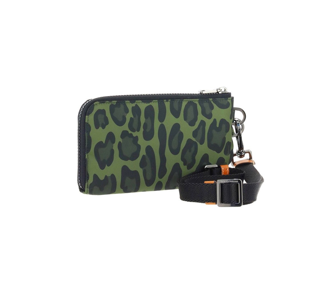 Dolce & Gabbana Logo Plaque Leopard Print Two-Piece Pouch