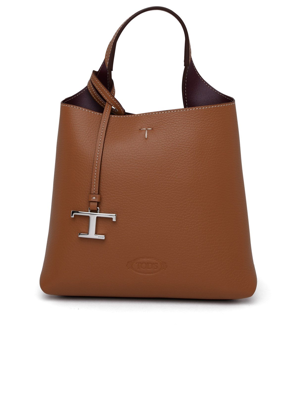 Tod's T Logo Plaque Tote Bag