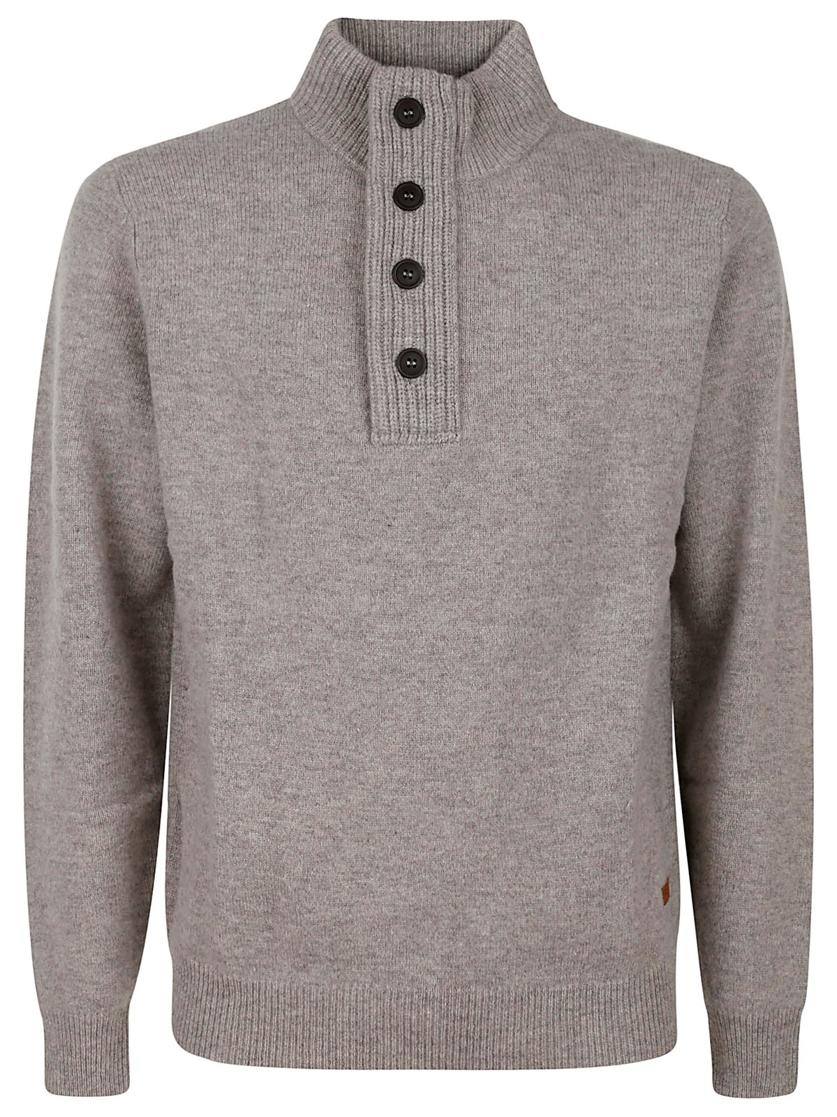 Barbour Buttoned High-Neck Knit Jumper