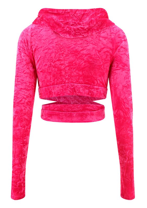 Versace Medusa Plaque Crossover Velvet Top