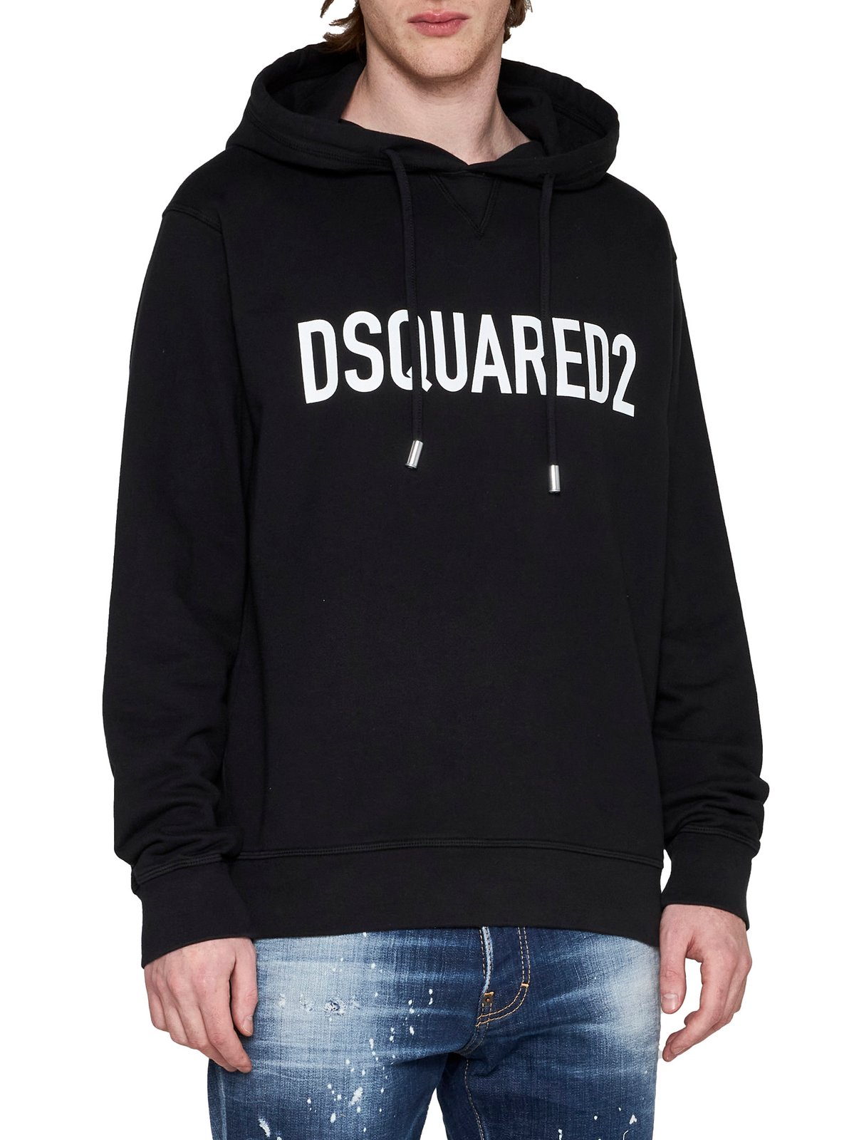 Dsquared2 Logo Printed Drawstring Hoodie