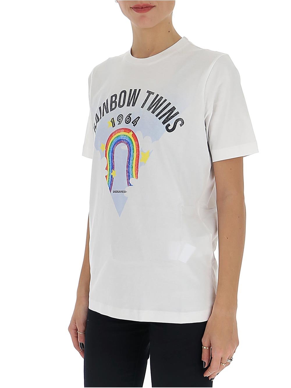 Dsquared2 Rainbow Twins Print T-Shirt