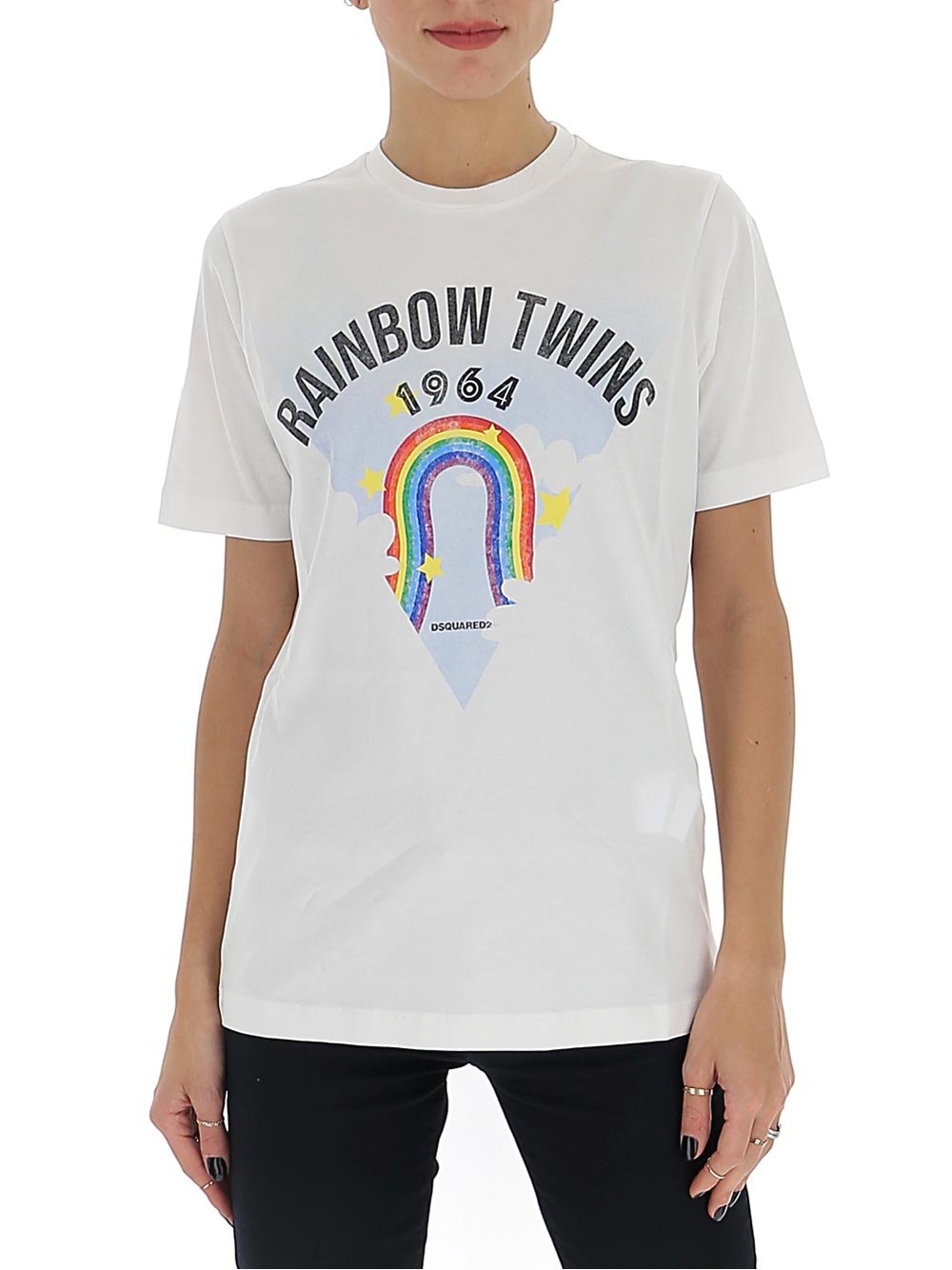 Dsquared2 Rainbow Twins Print T-Shirt