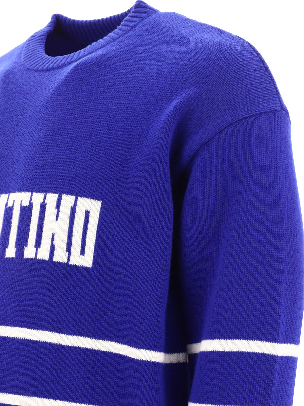 Valentino Logo Intarsia Long-Sleeved Jumper