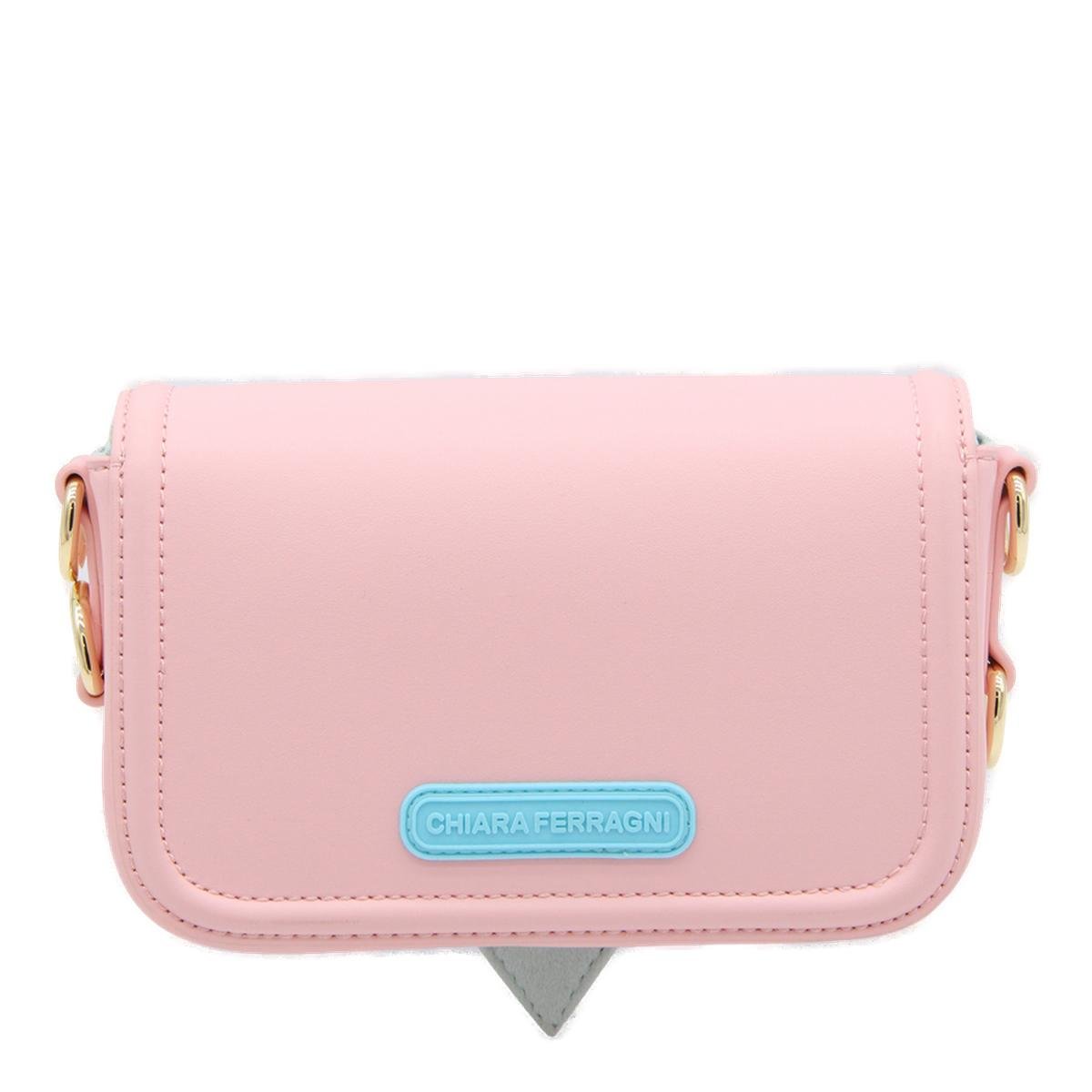 Chiara Ferragni Logo Patch Chain-Linked Shoulder Bag