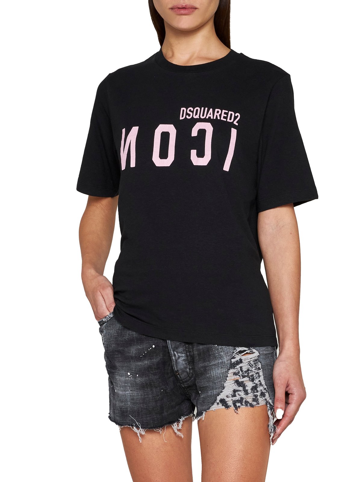 Dsquared2 Distressed Denim Shorts