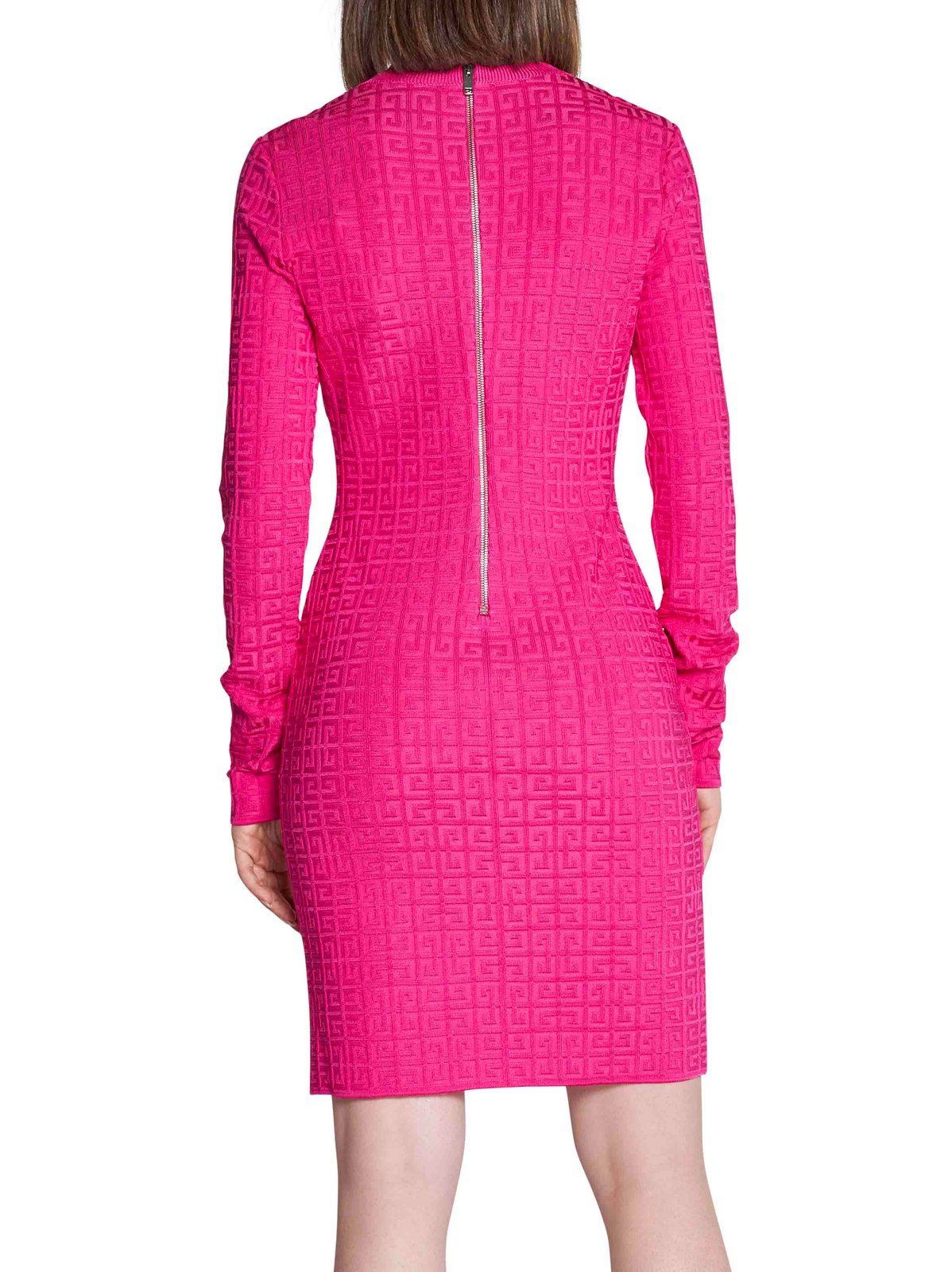 Givenchy All-Over Logo Long-Sleeved Dress