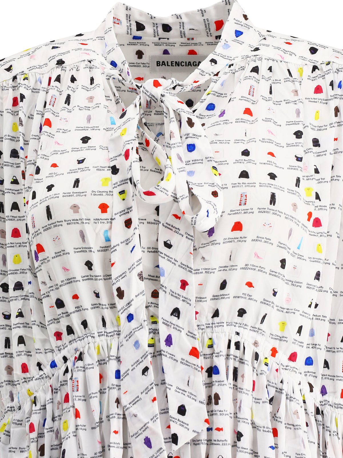 Balenciaga Graphic Printed Oversized Midi Dress