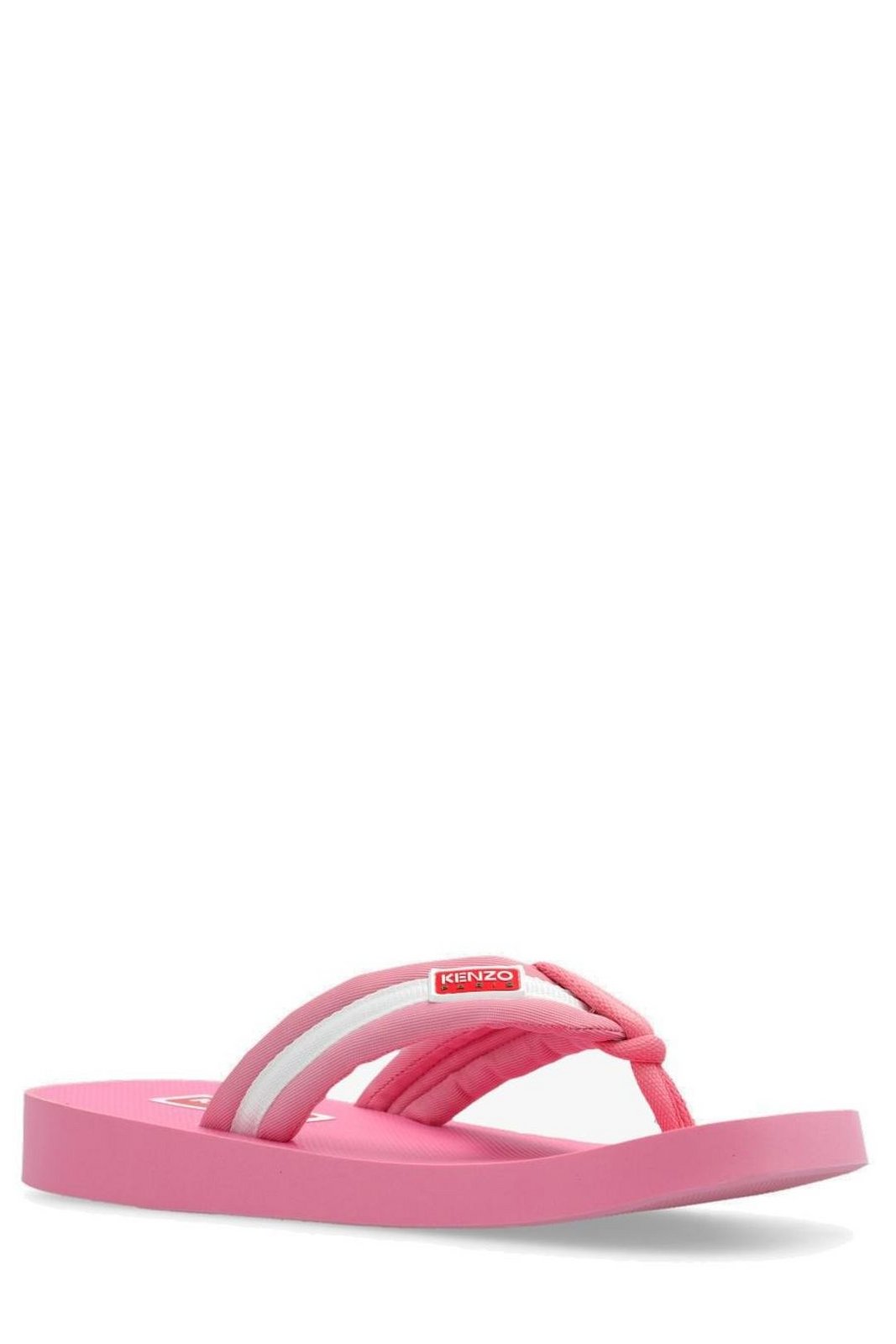 Kenzo Logo-Patch Striped Slip-On Flip Flops 3 Kenzo Logo-Patch Striped Slip-On Flip Flops