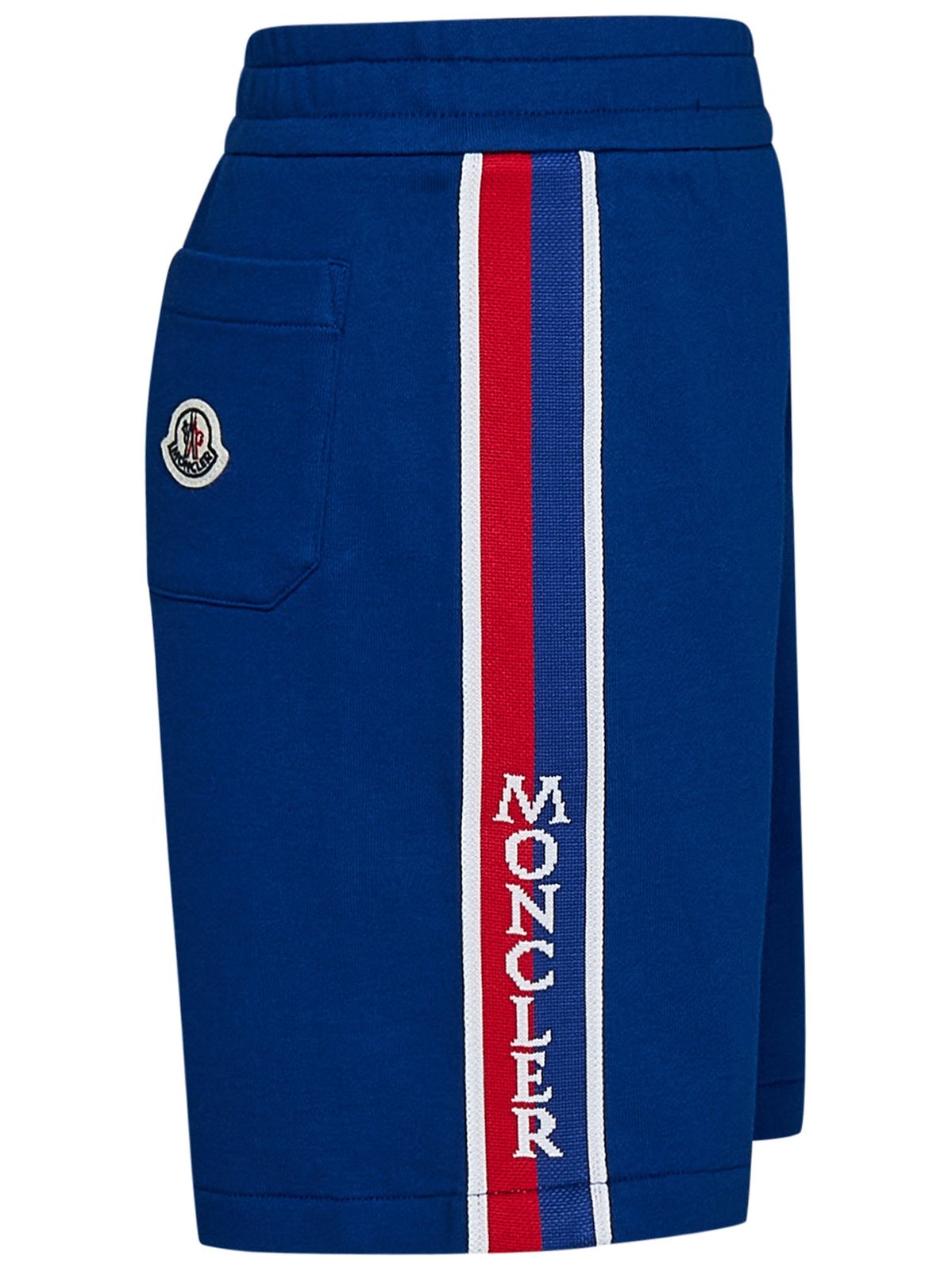 Moncler Enfant Logo Patch Stripe Detailed Shorts
