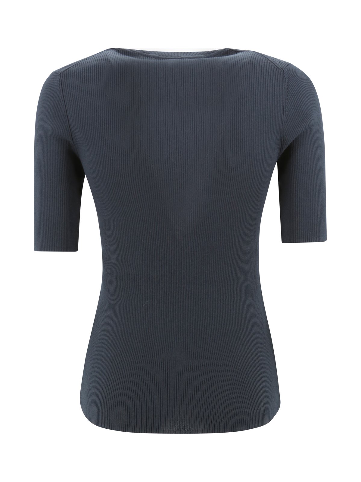 P.A.R.O.S.H. Short-Sleeved Crewneck Knitted Top