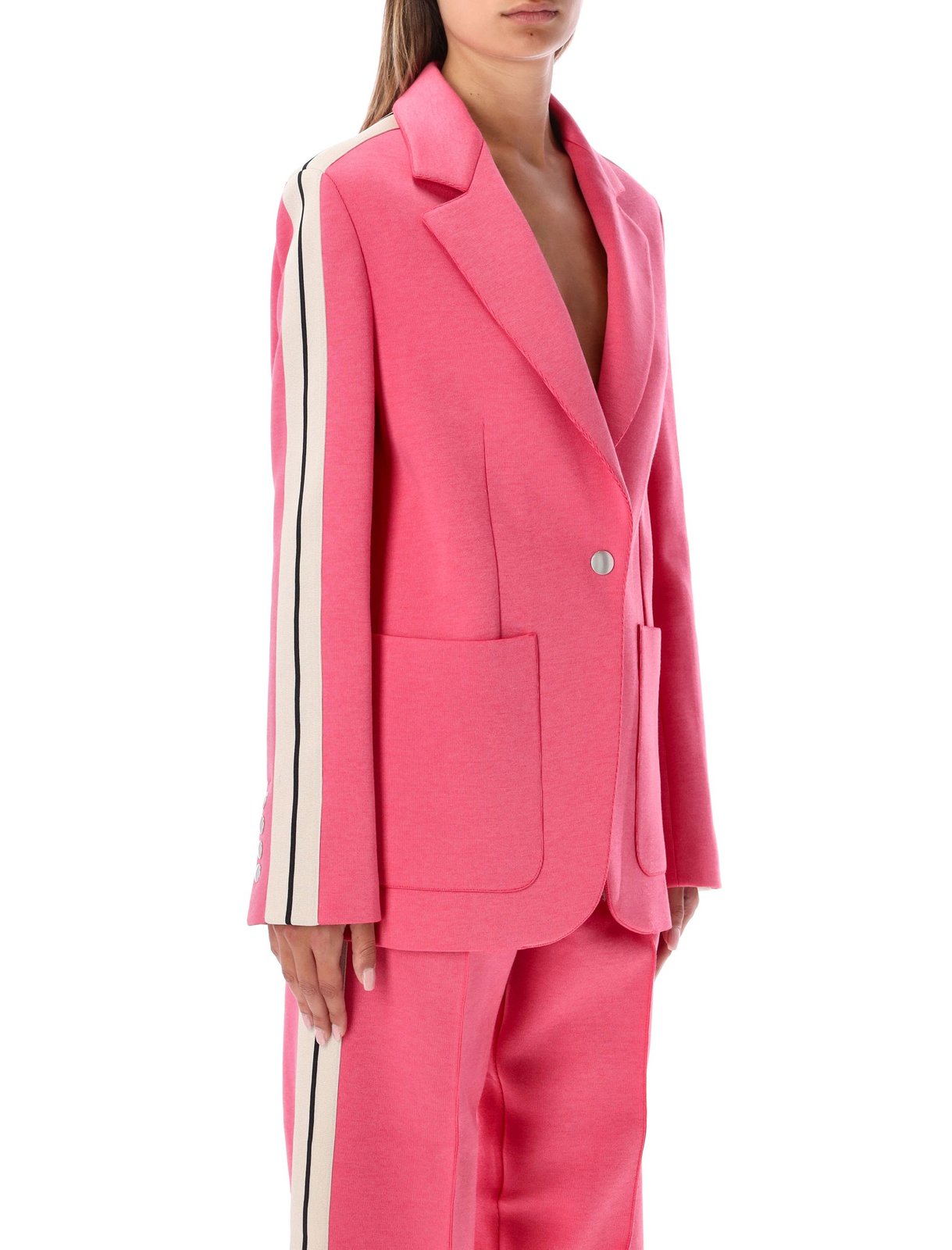 Palm Angels Stripe-Sleeved Track Blazer