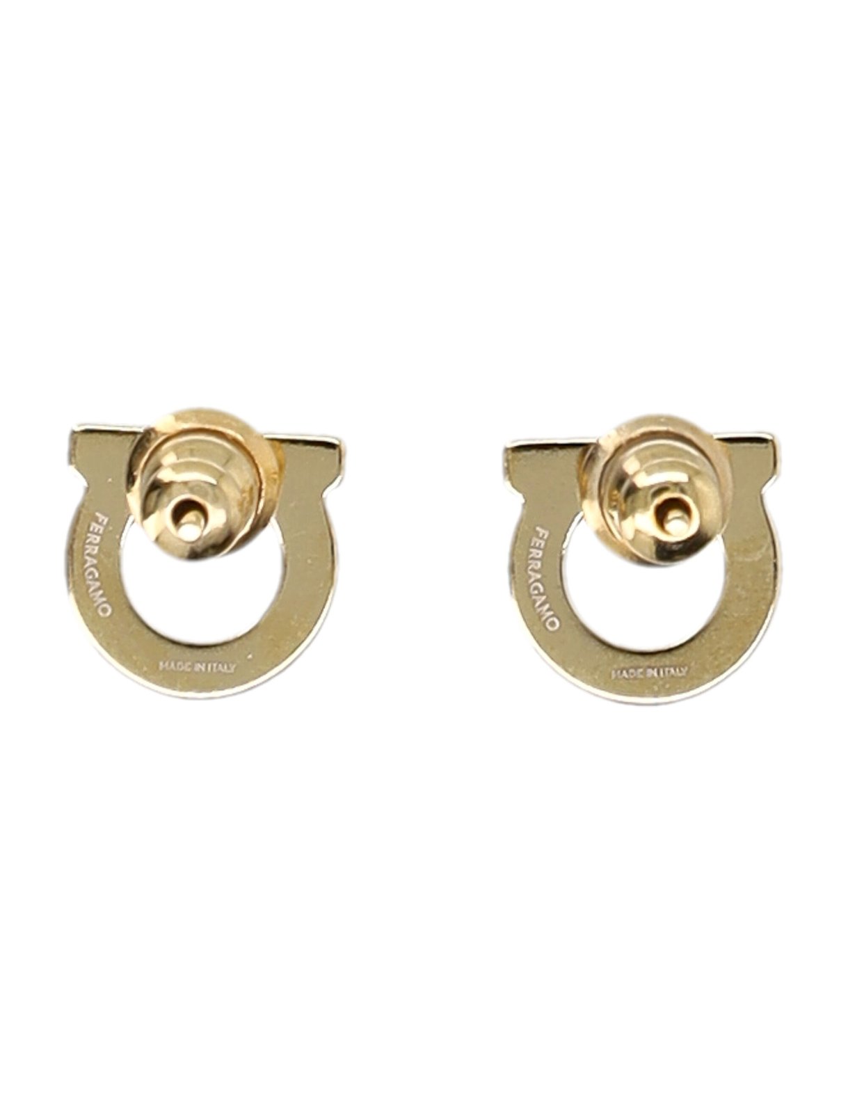 Ferragamo Small Gancio Embellished Earrings 1 Ferragamo Small Gancio Embellished Earrings