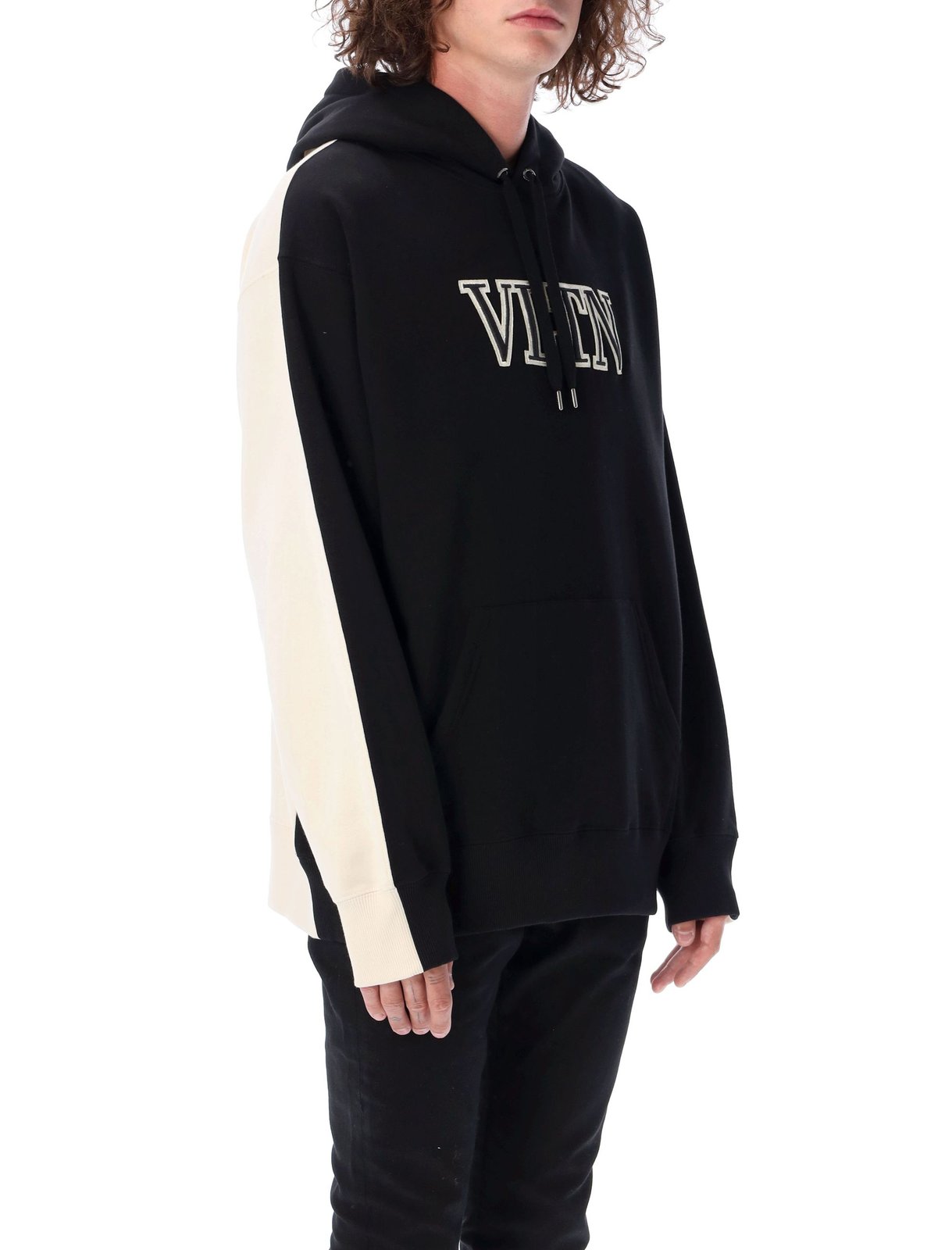 Valentino Logo Detailed Drawstring Hoodie
