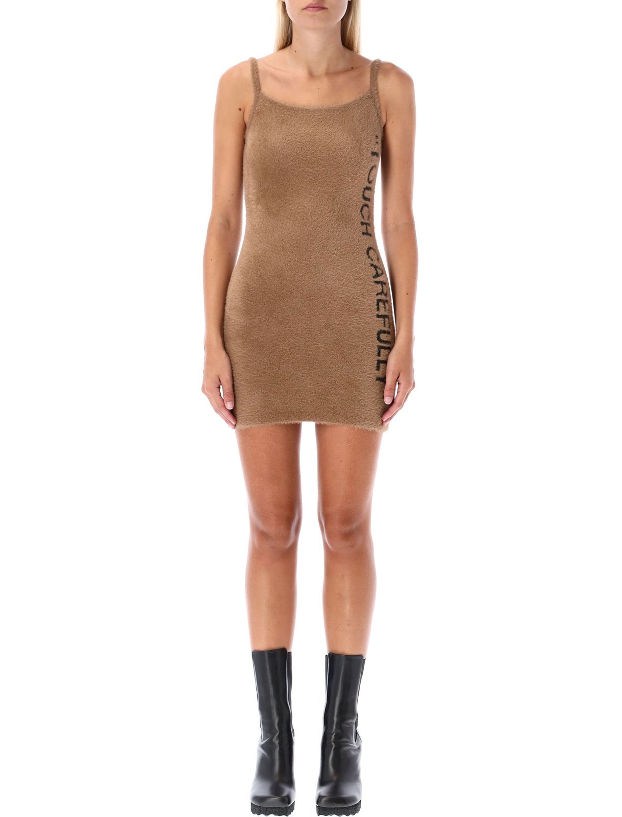 Off-White Logo Detailed Sleeveless Dress