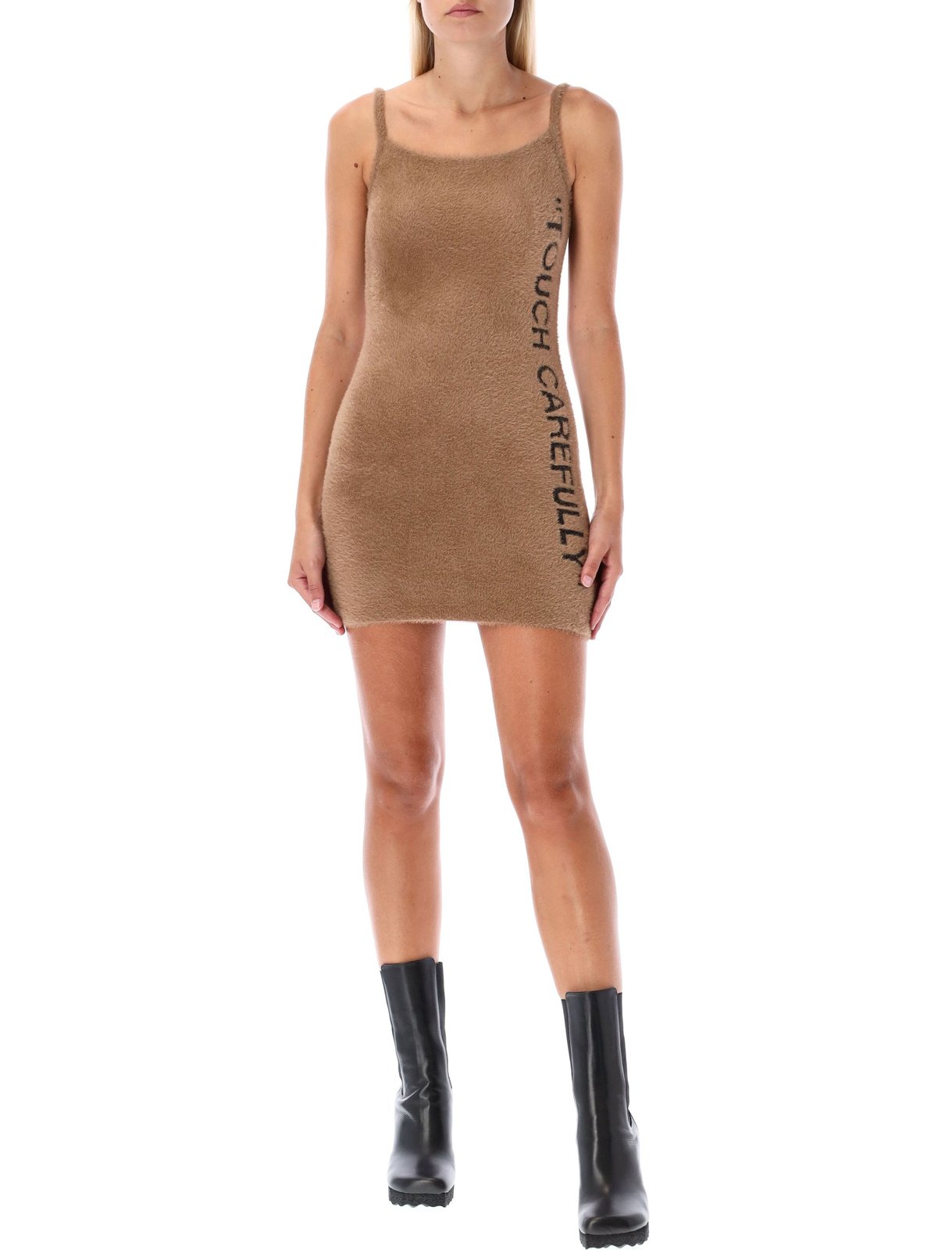 Off-White Logo Detailed Sleeveless Dress