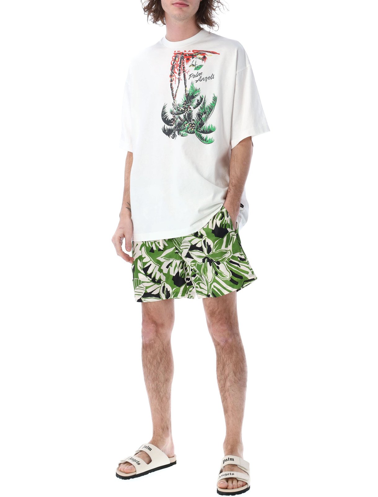 Palm Angels Macro Hibiscus Swim Short 5 Palm Angels Macro Hibiscus Swim Short