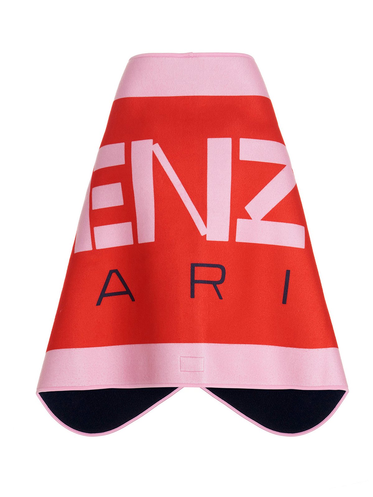 Kenzo Logo Printed Blanket Cape