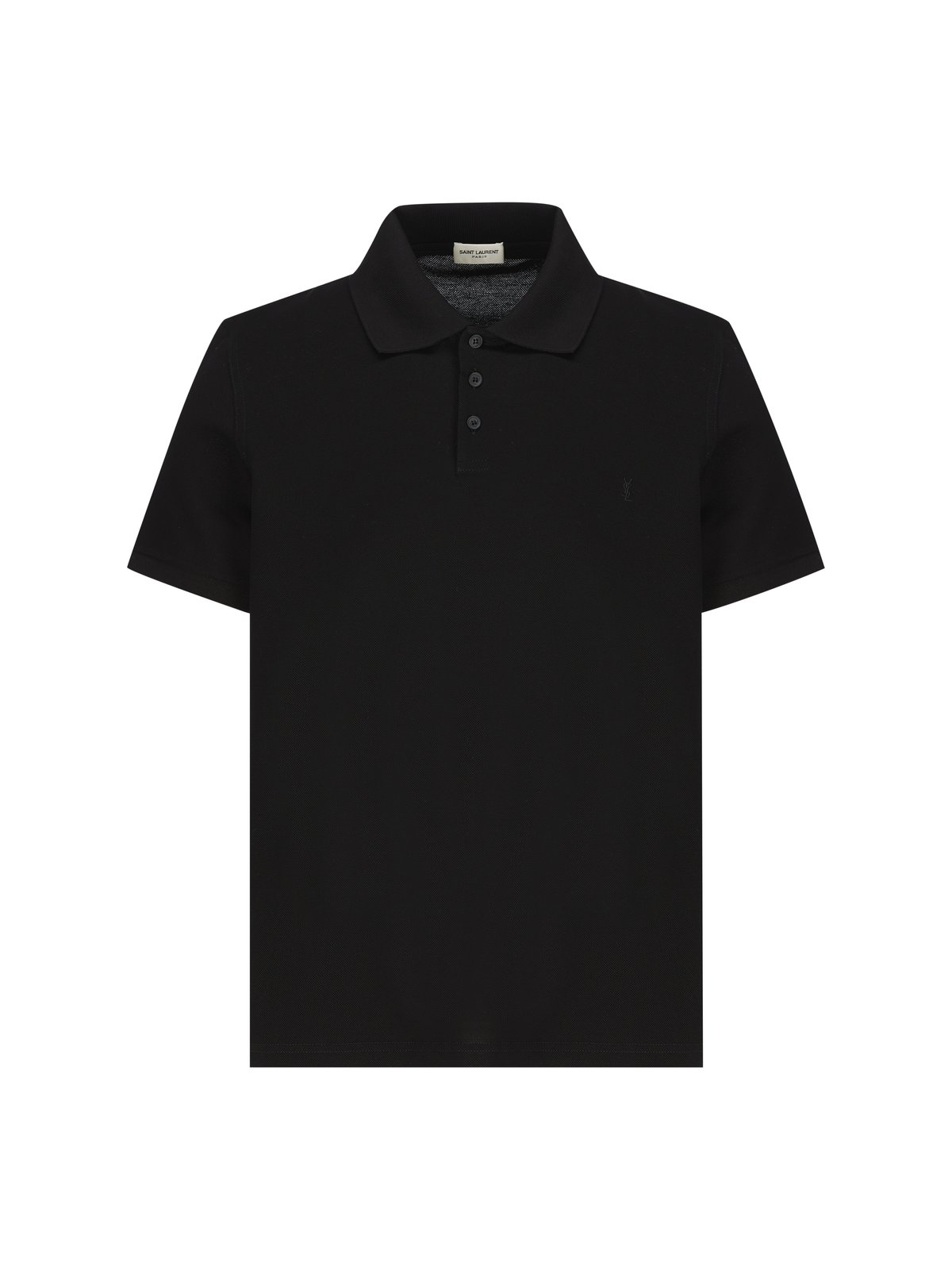 Saint Laurent Cassandre Logo Embroidered Polo Shirt