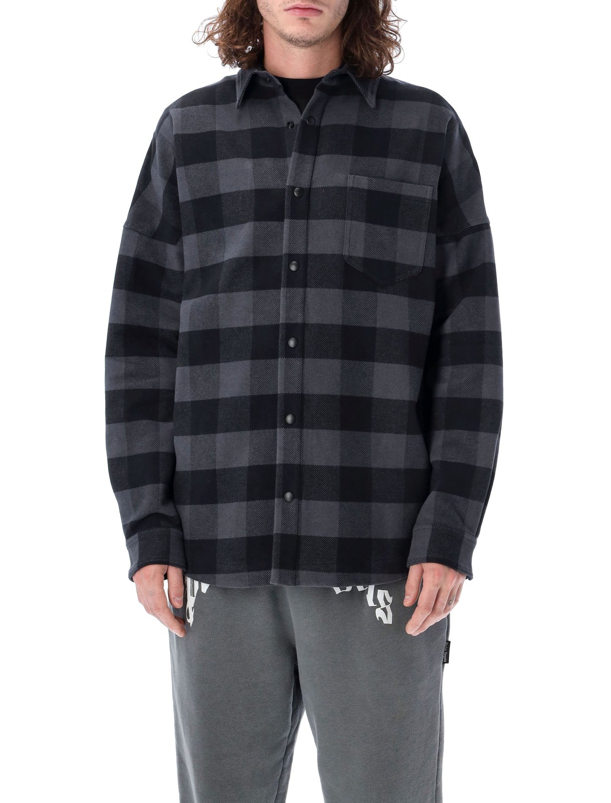 Palm Angels Checked Button-Up Shirt 2 Palm Angels Checked Button-Up Shirt