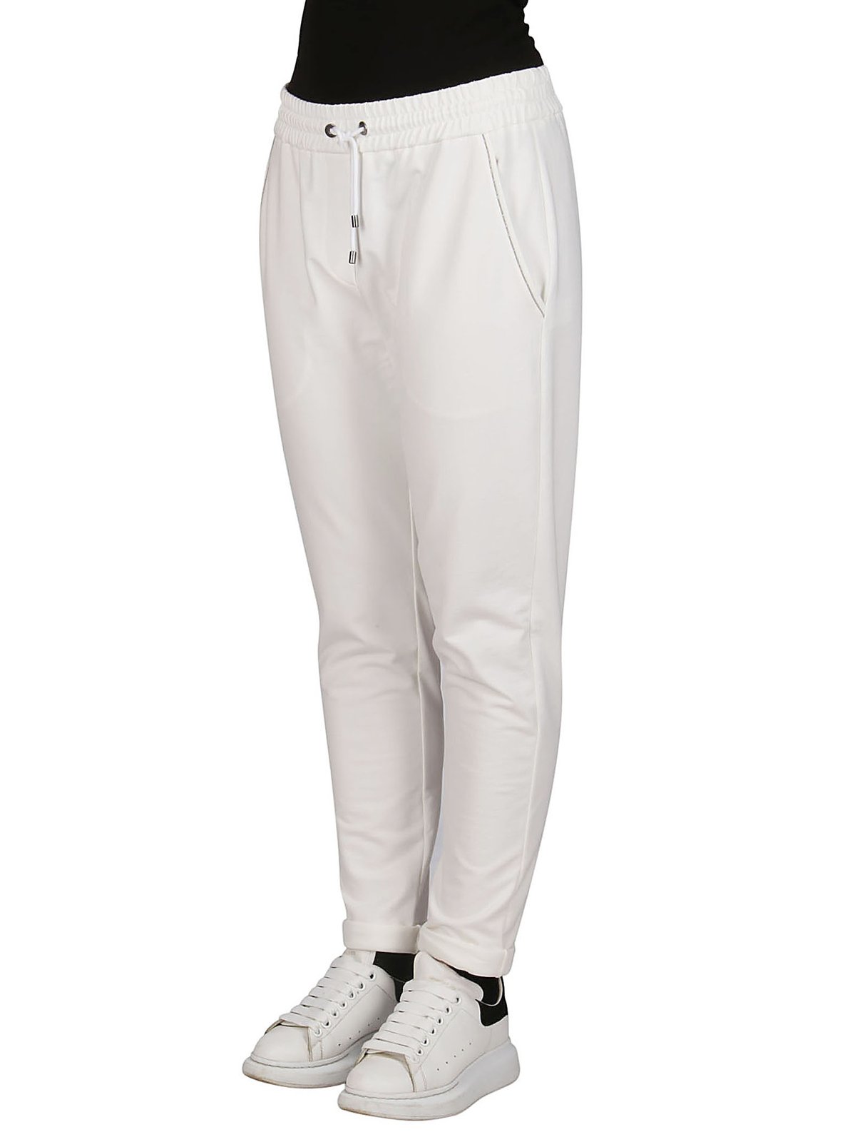 Brunello Cucinelli Monili Bead-Embellished Drawstring Track Pants