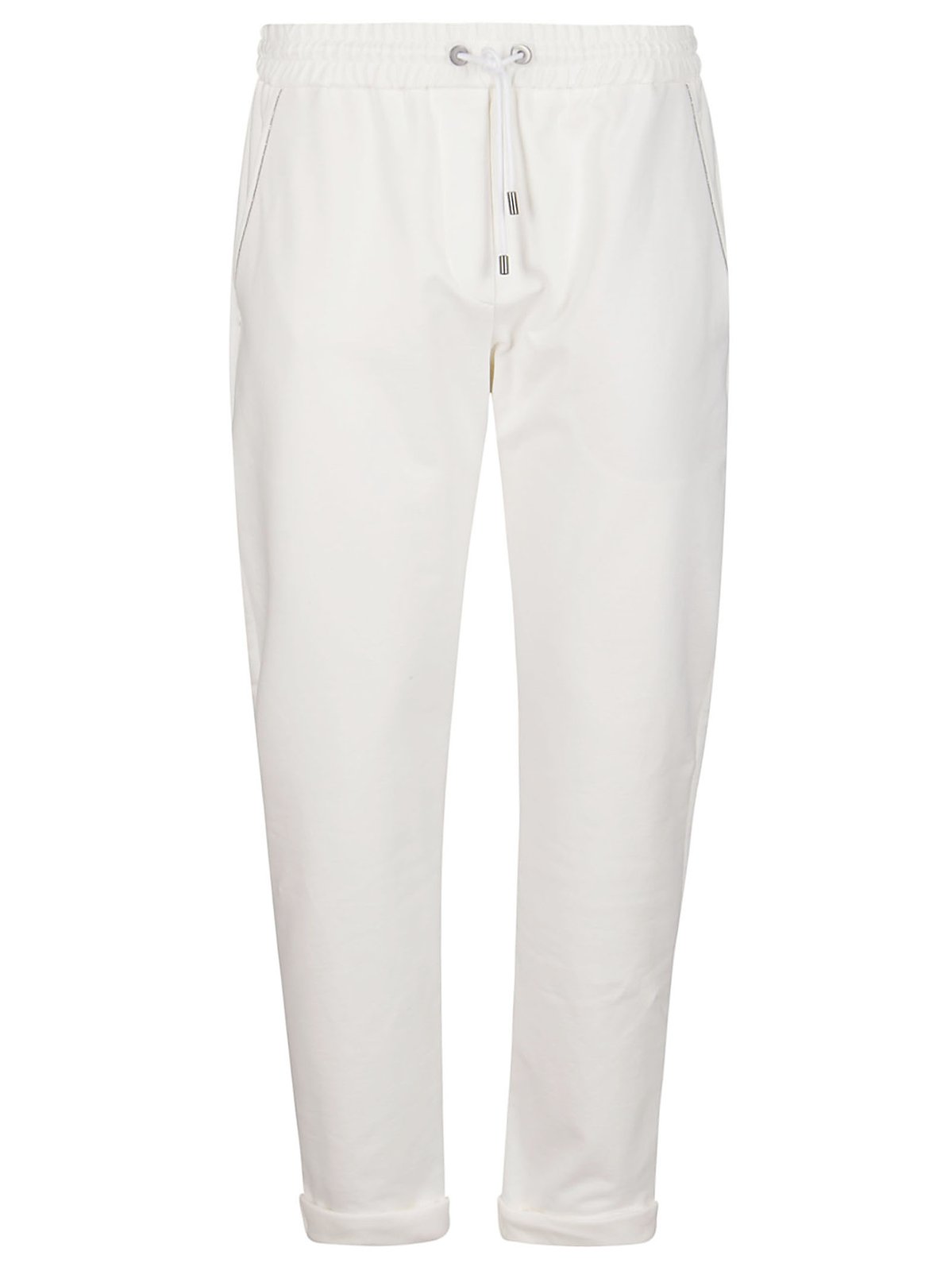 Brunello Cucinelli Monili Bead-Embellished Drawstring Track Pants