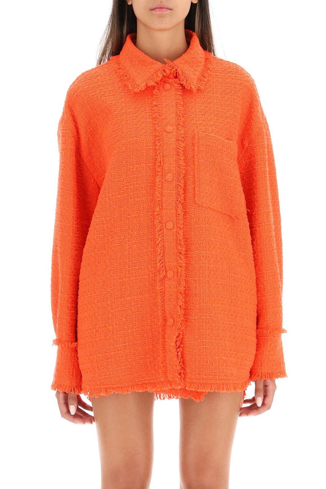 MSGM Button-Up Tweed Knit Overshirt 3 MSGM Button-Up Tweed Knit Overshirt