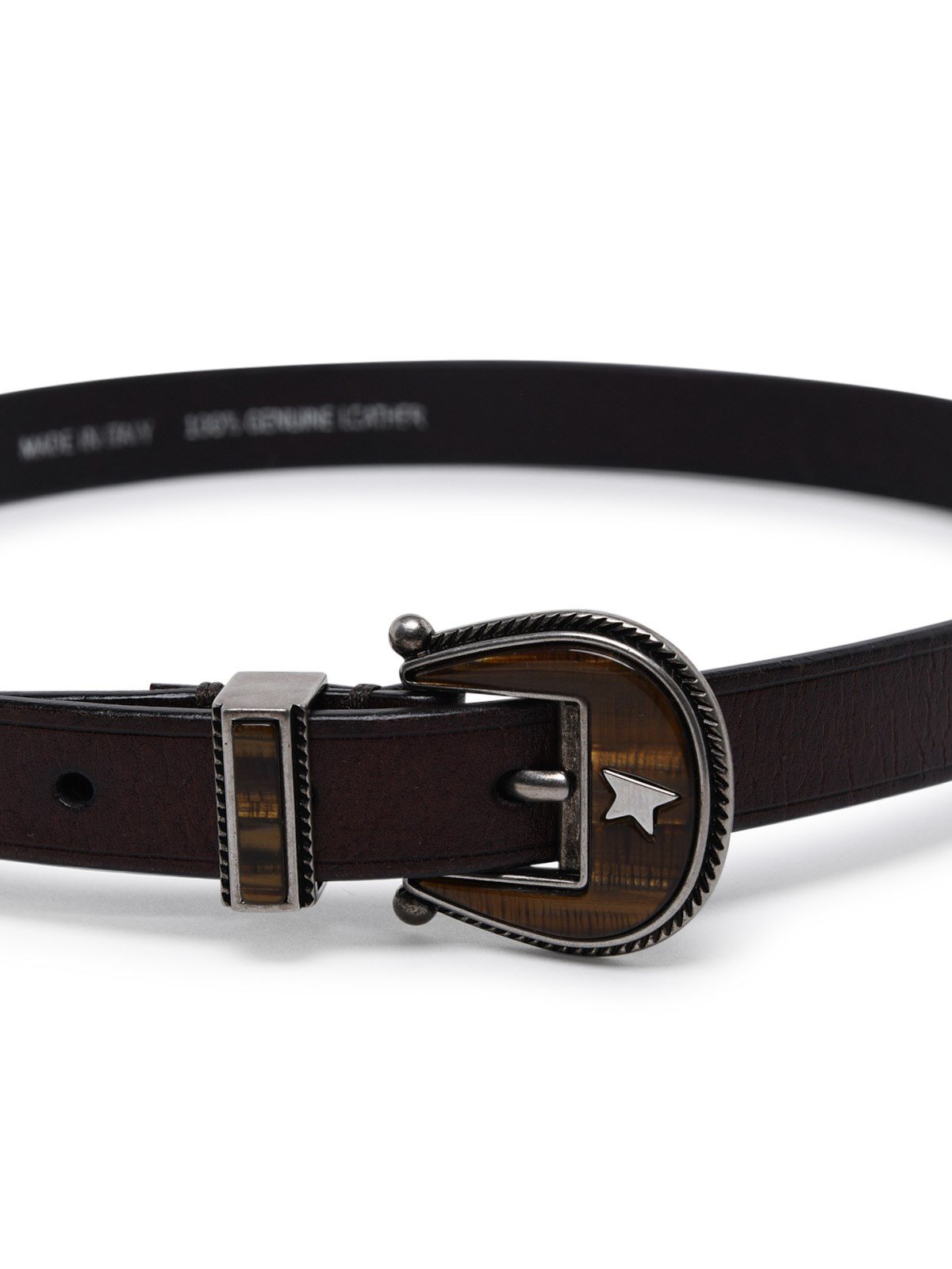 Golden Goose Deluxe Brand Star Embellished Buckle Belt