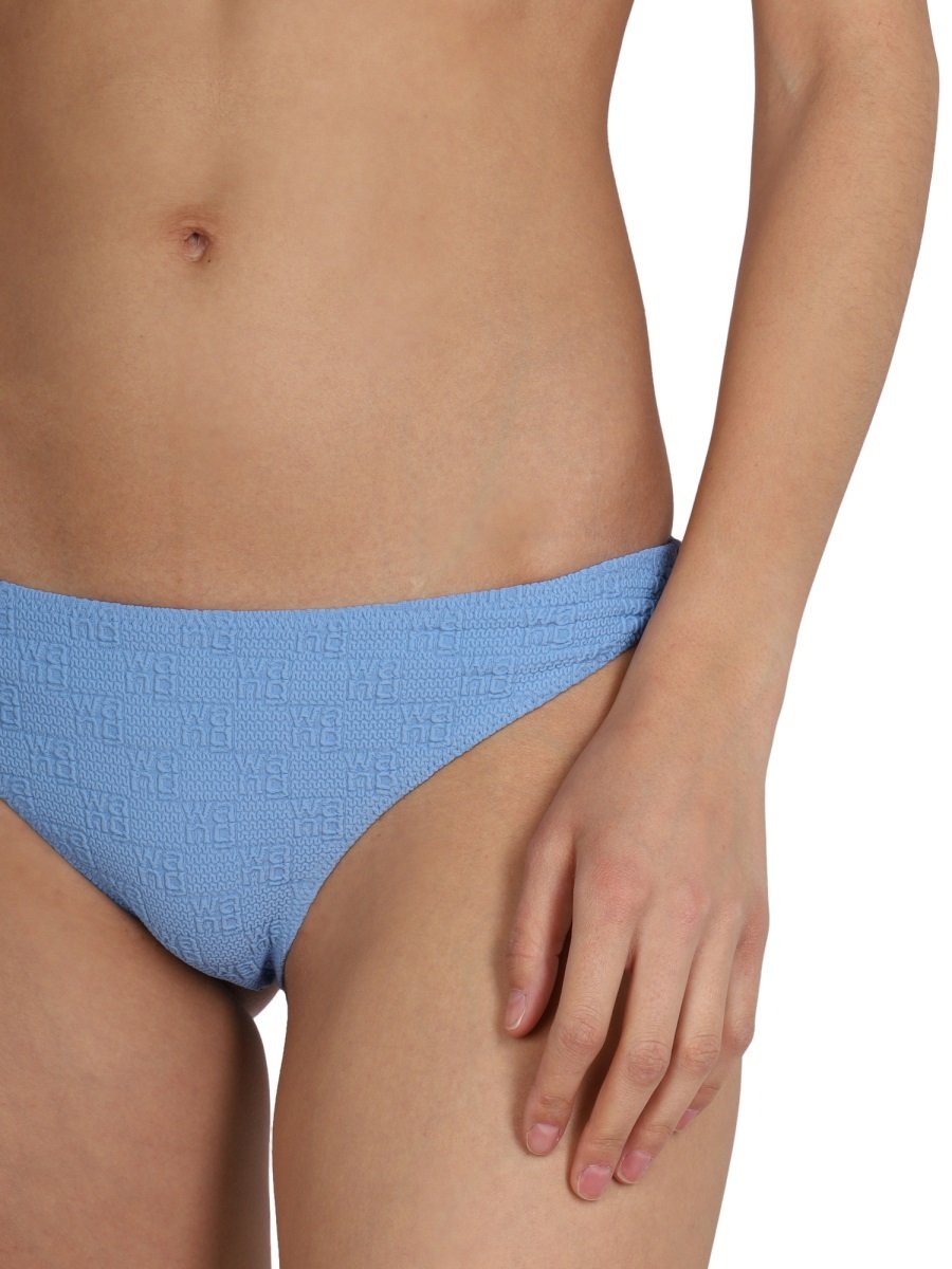 Alexander Wang Textured Logo Jersey Bikini Bottom