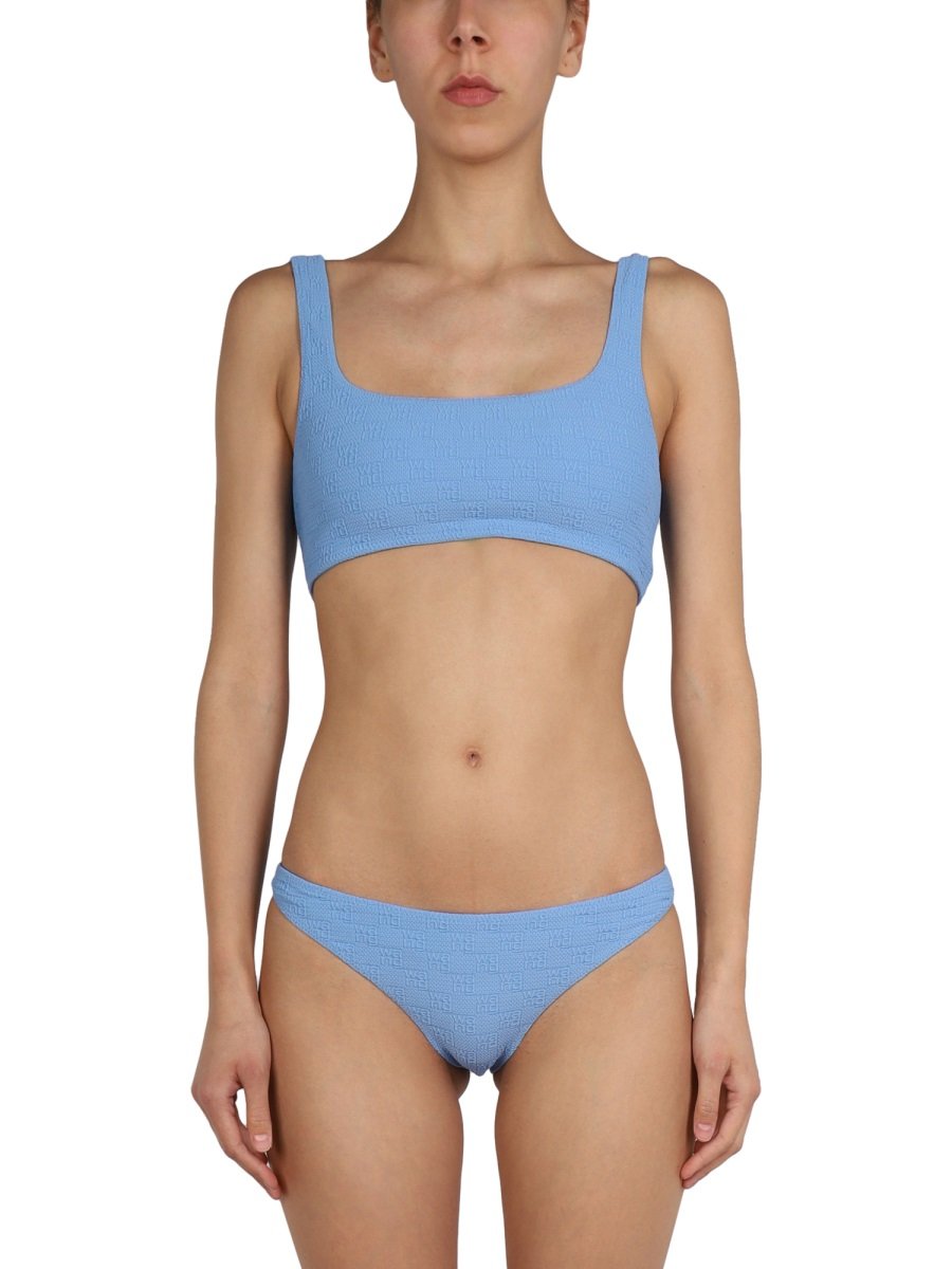 Alexander Wang Textured Logo Jersey Bikini Bottom