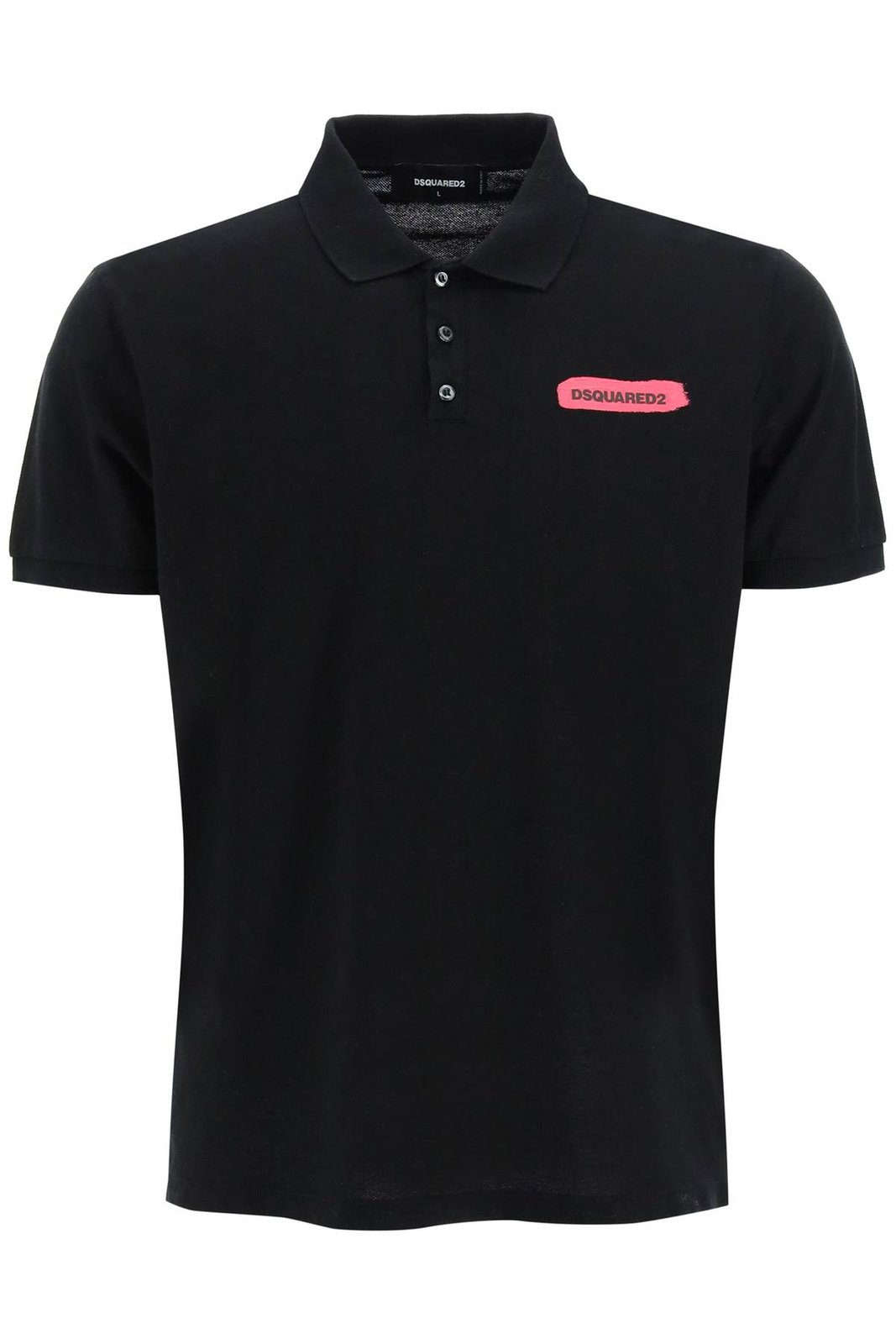 Dsquared2 Logo Printed Straight Hem Polo Shirt