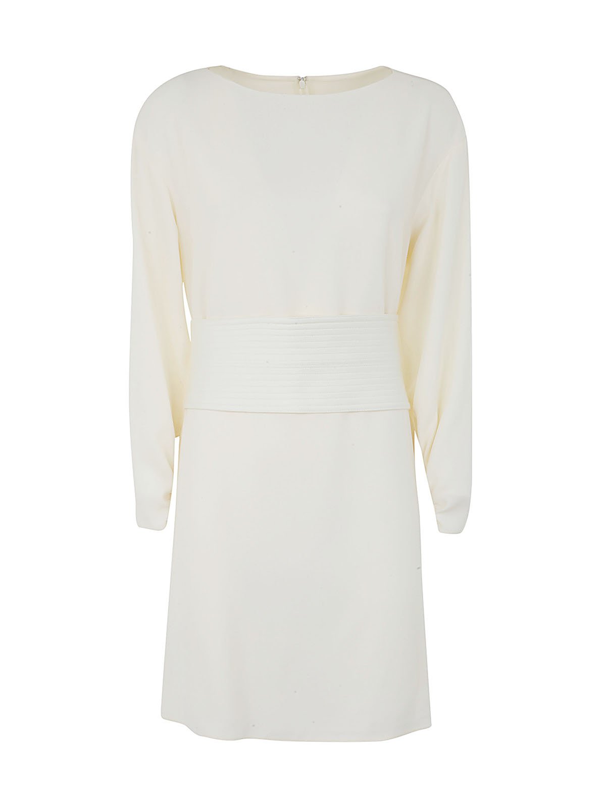 Emporio Armani Belted Long-Sleeved Dress