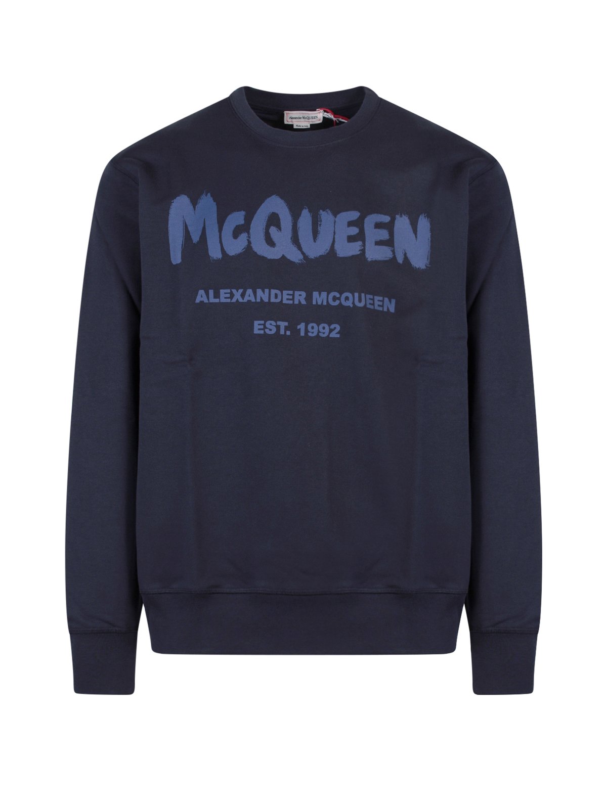 Alexander McQueen Graffiti Logo Printed Crewneck Sweatshirt