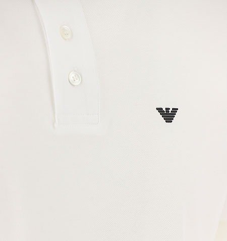 Emporio Armani Micro Eagle Mercerised Pique Polo Shirt