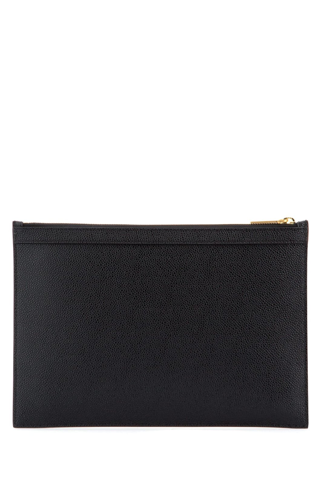 Thom Browne Logo Printed Zipped Clutch Bag