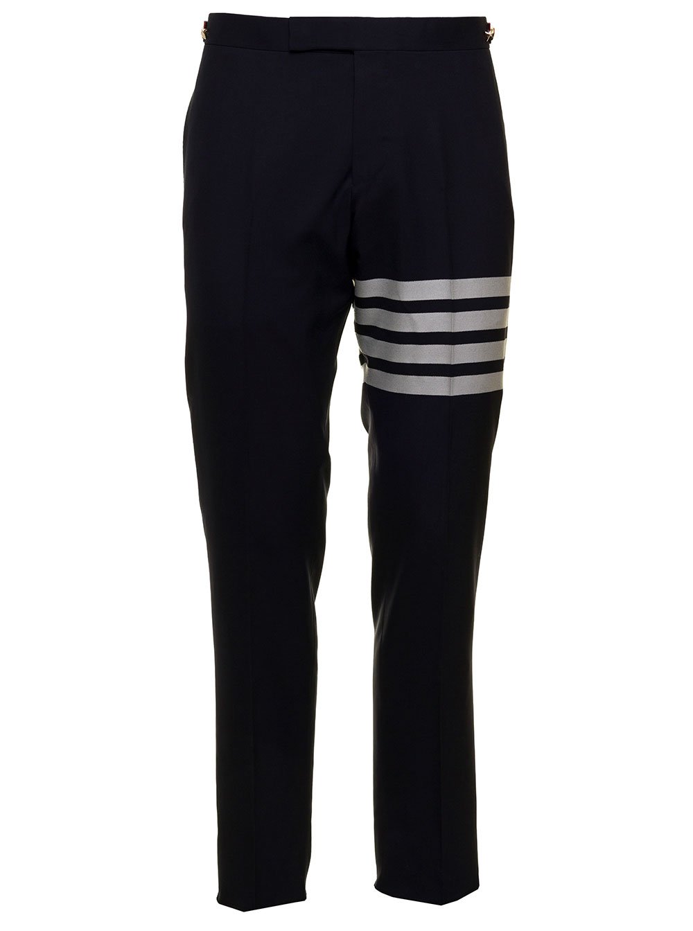 Thom Browne 4-Bar Striped Slim Cut Trousers