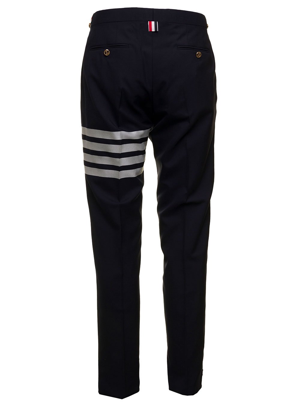 Thom Browne 4-Bar Striped Slim Cut Trousers