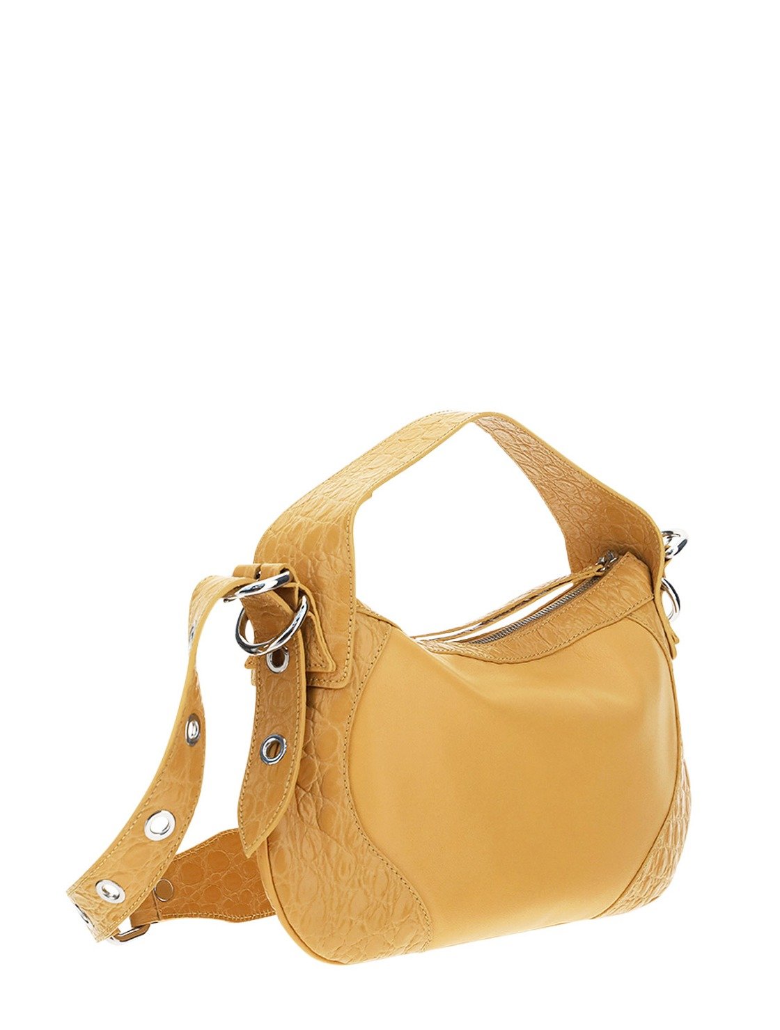 By Far Yana Croco Shoulder Bag
