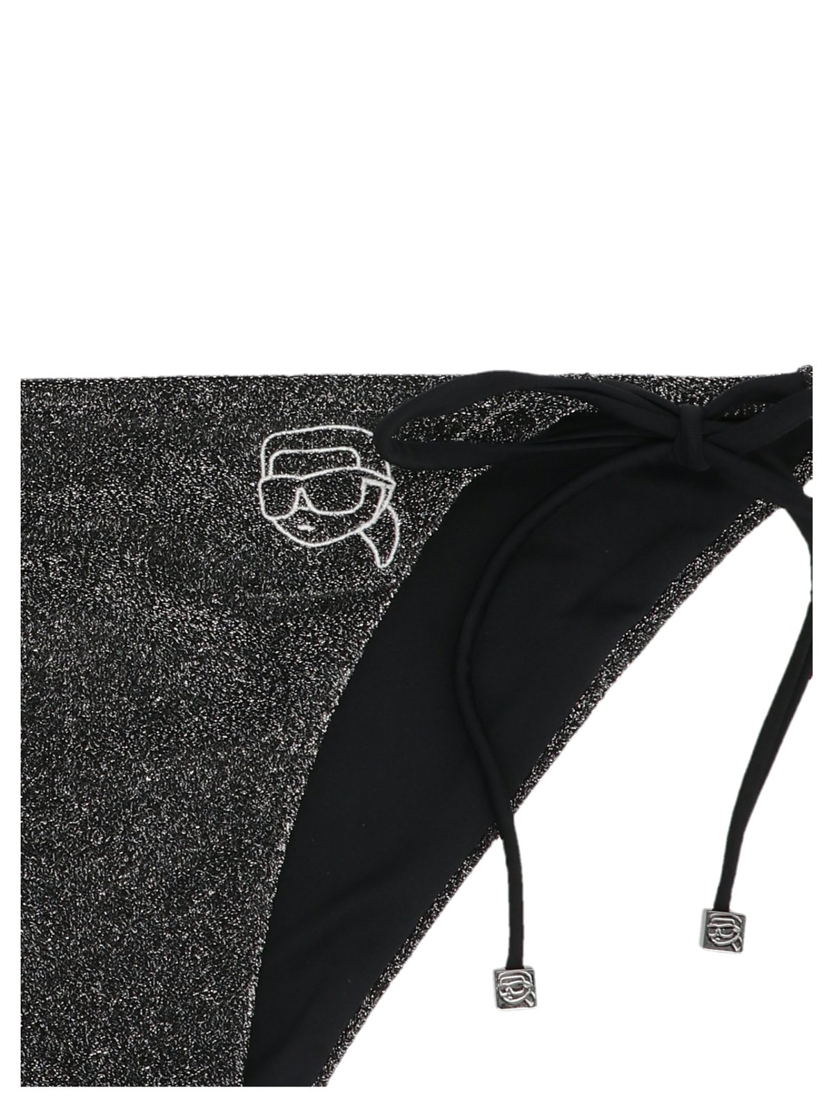 Karl Lagerfeld Ikonik Logo Embroidered Tied Bikini Bottoms