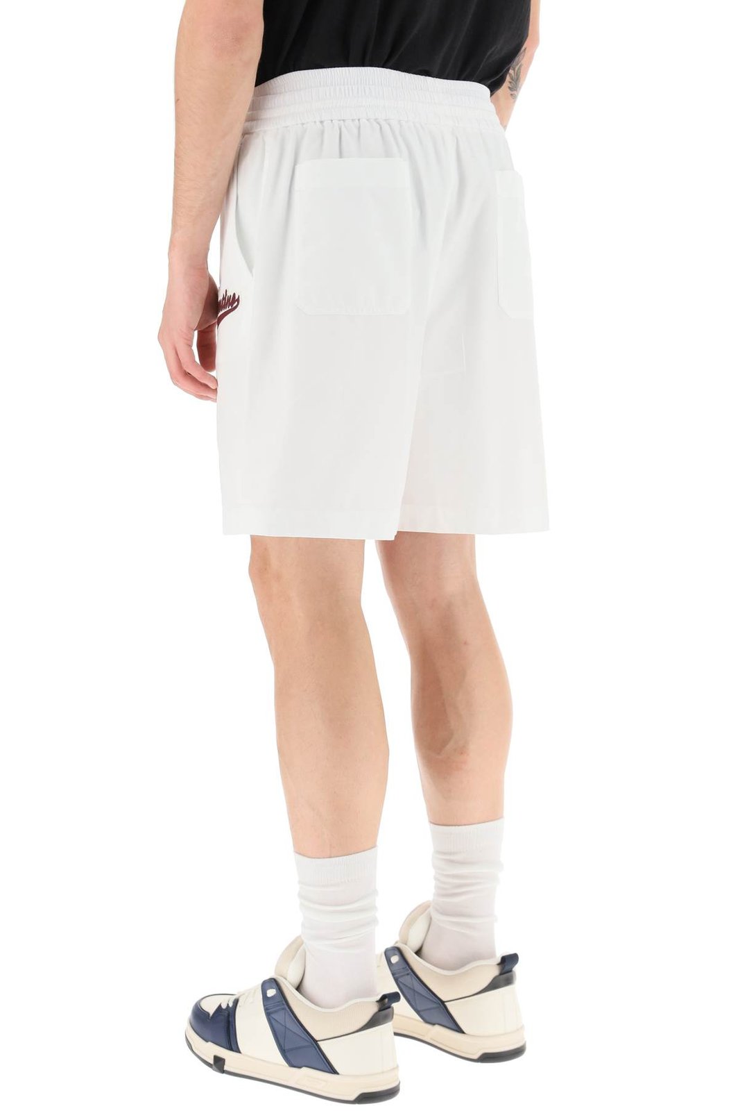 Valentino Logo Patch Drawstring Shorts