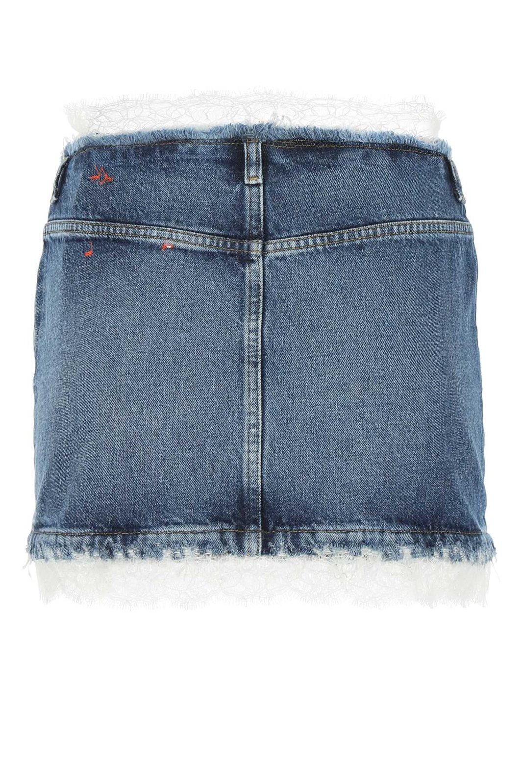 Diesel Logo Detailed Mini Denim Skirt