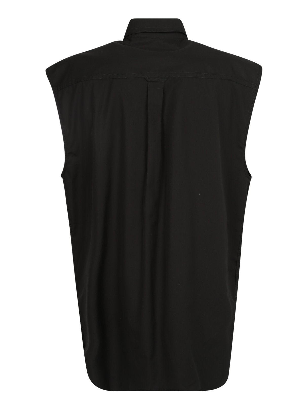 Burberry Panel Detailed Sleeveless Poplin Shirt