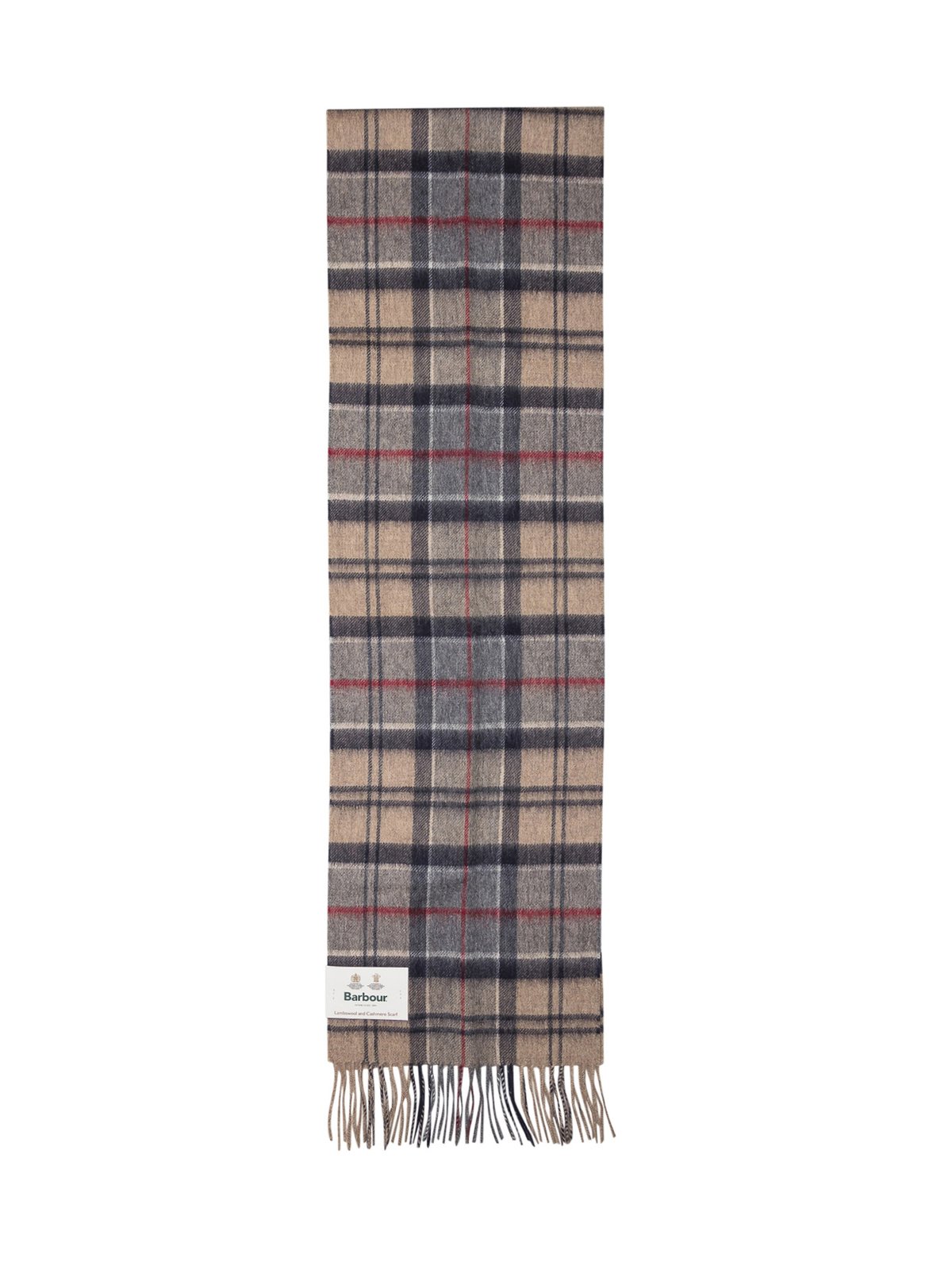 Barbour Logo Patch Checked Scarf